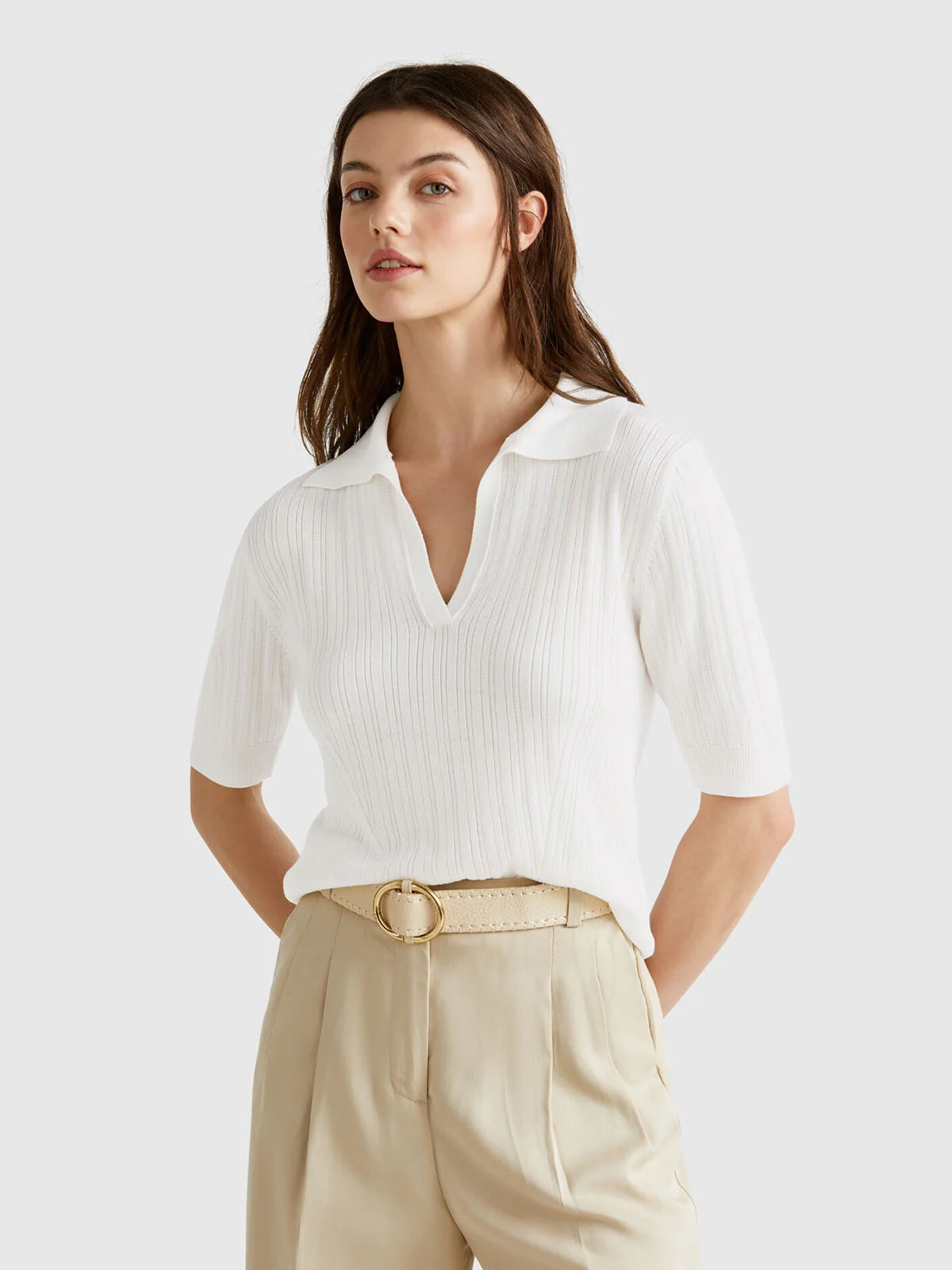 UNITED COLORS OF BENETTON Áo Polo Ngắn Tay Nữ