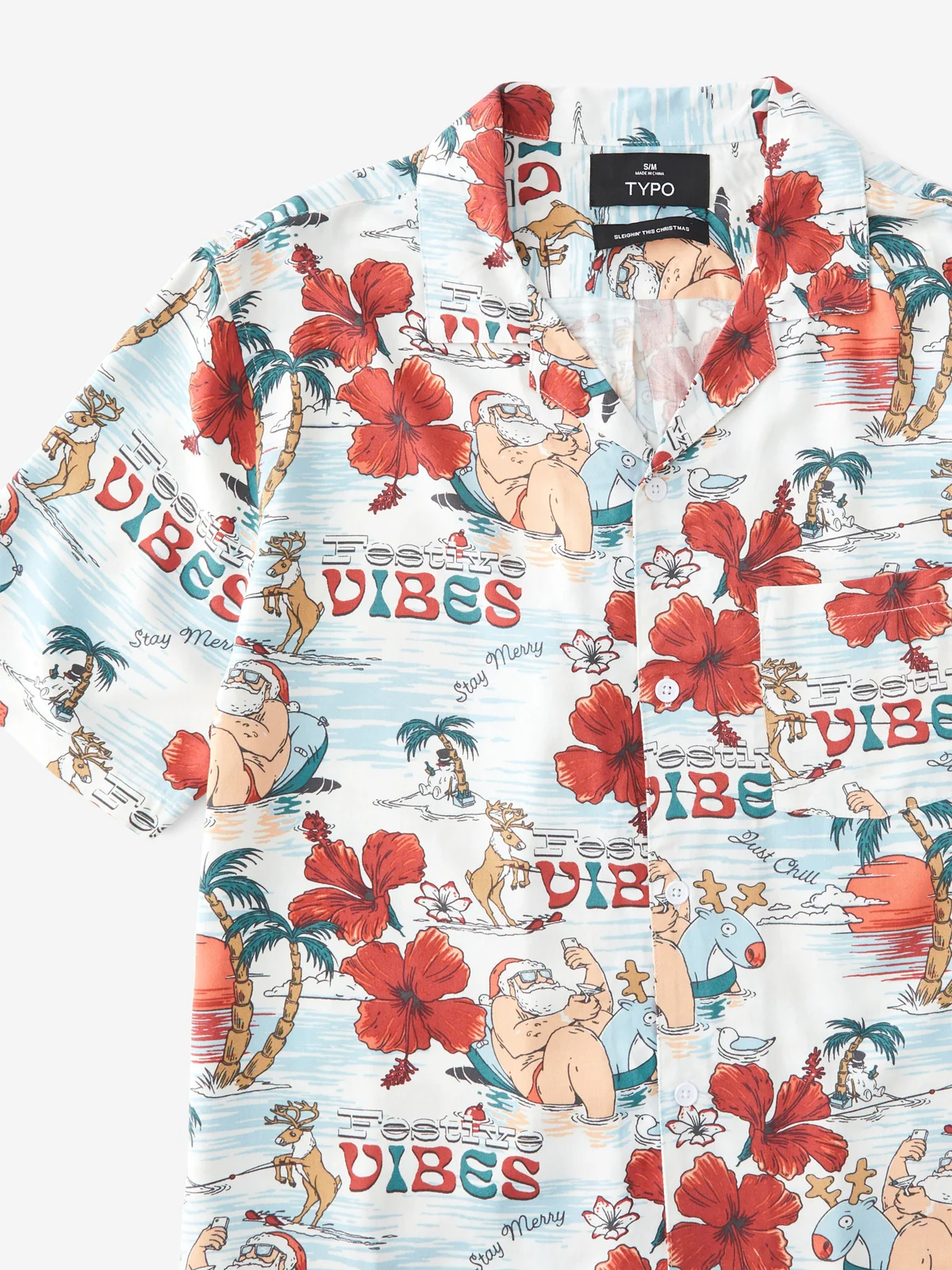 TYPO Áo Sơ Mi Ngắn Tay - Christmas Party Shirt