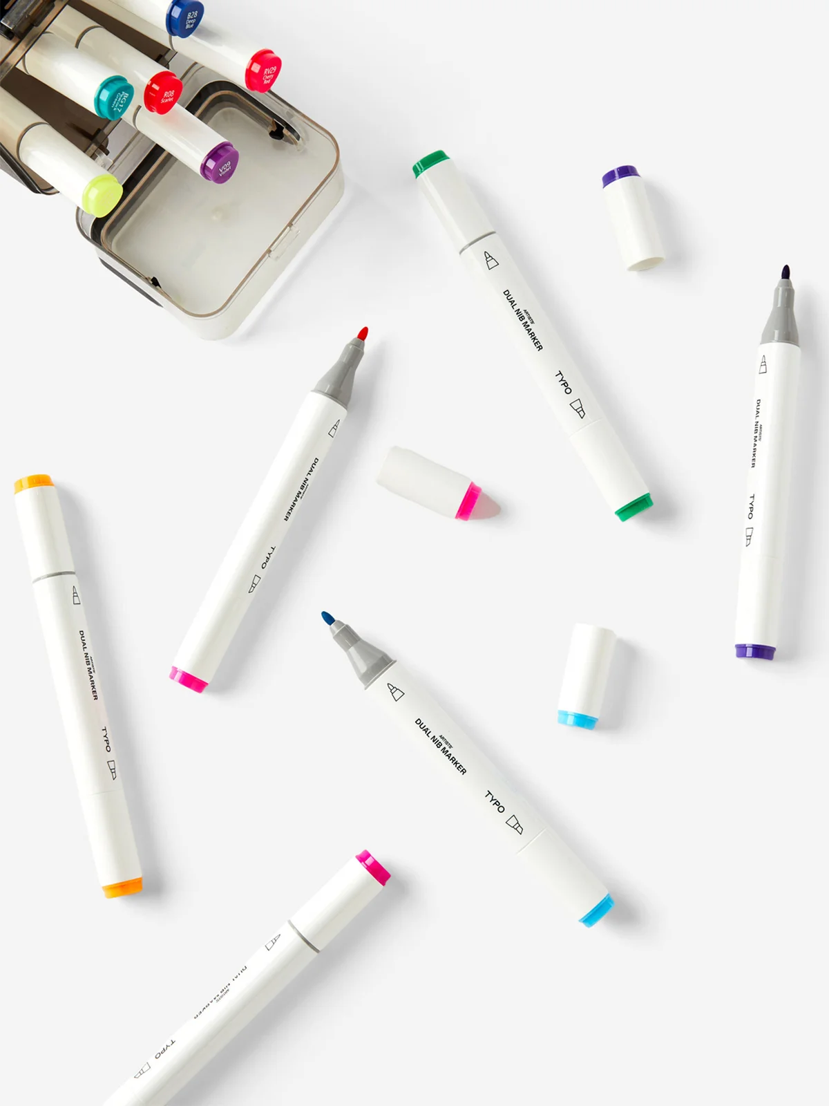 TYPO Bộ Bút Vẽ Marker 12 Cây - Artists Dual Art Marker 12Pk
