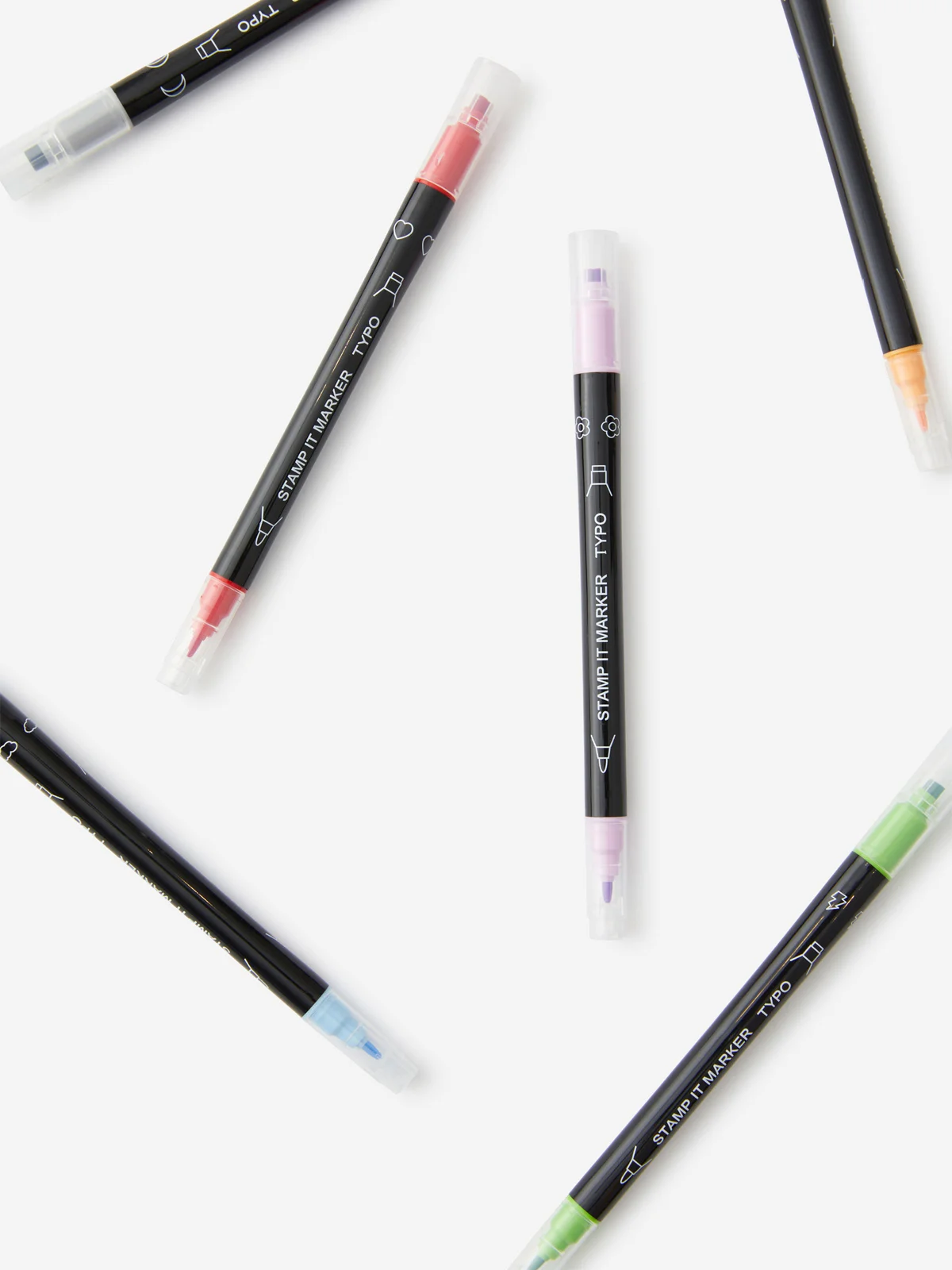 TYPO Bộ Bút Vẽ Marker 6 Cây/Bộ - Dual Stamp Markers 6Pk