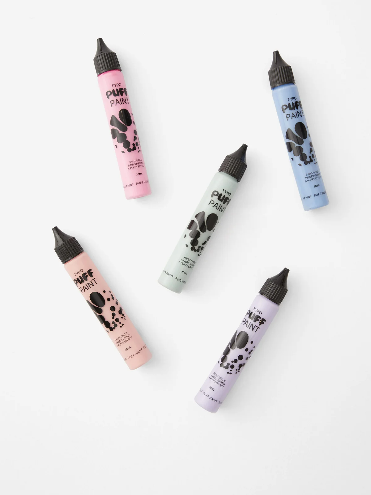 TYPO Bộ 5 Tuýp Màu Vẽ - Puffy Paint 5Pk
