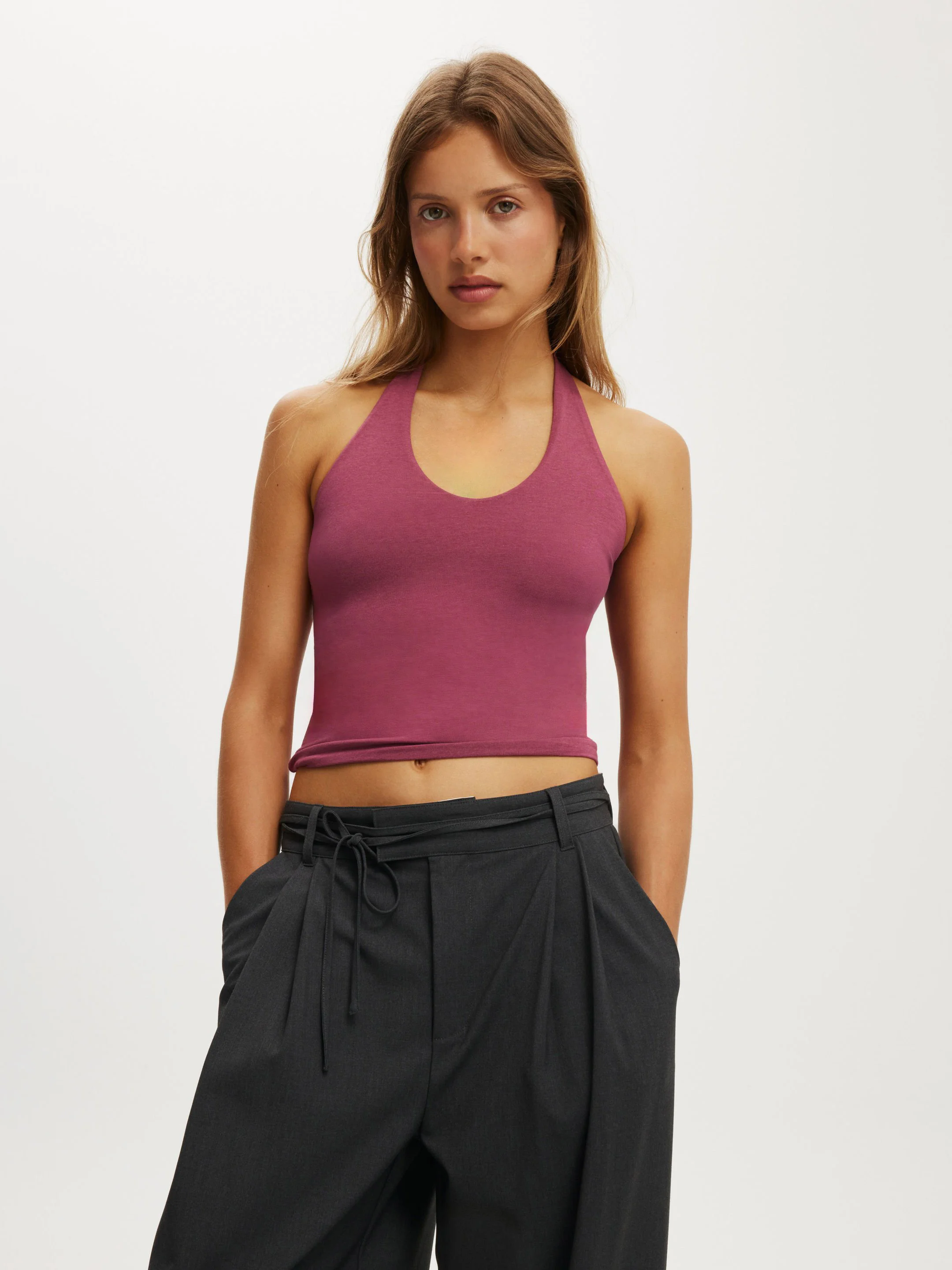 COTTON:ON Áo Thun Cộc Tay Nữ-All Day V Neck Halter