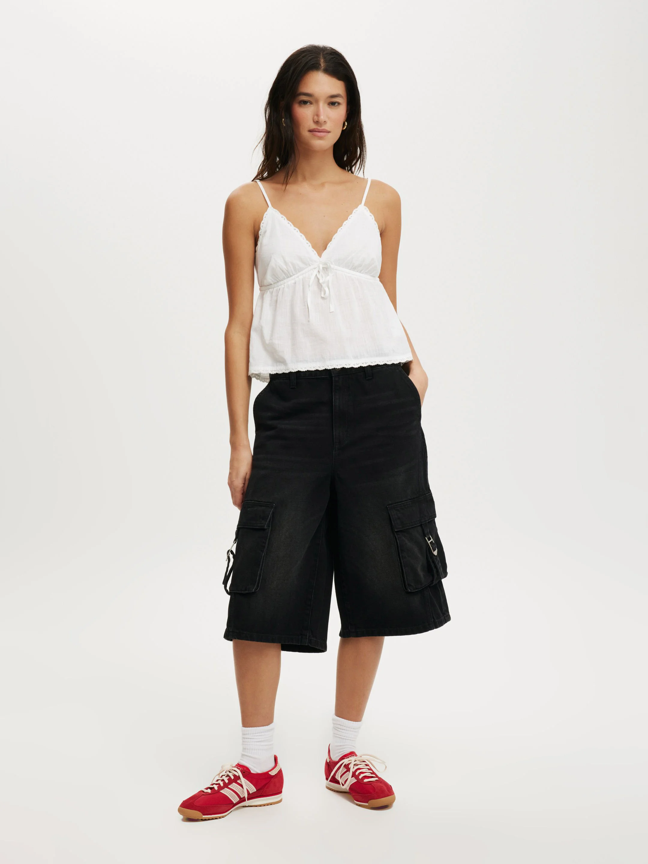 COTTON:ON Quần Jeans Ngắn Nữ-91 Baggy Denim Jort