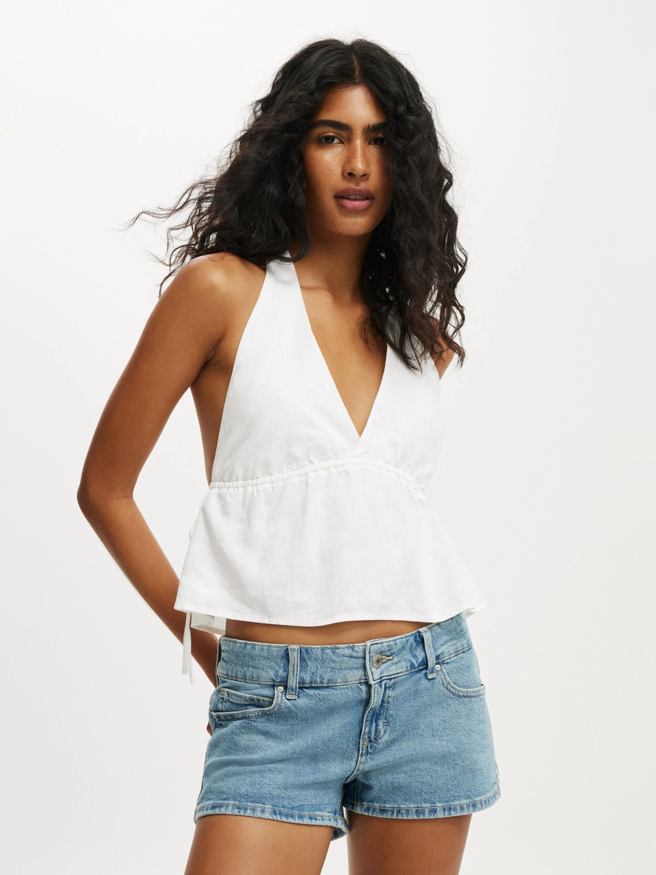 COTTON:ON Áo Kiểu Hở Lưng Nữ-Haven Tie Side Halter Top