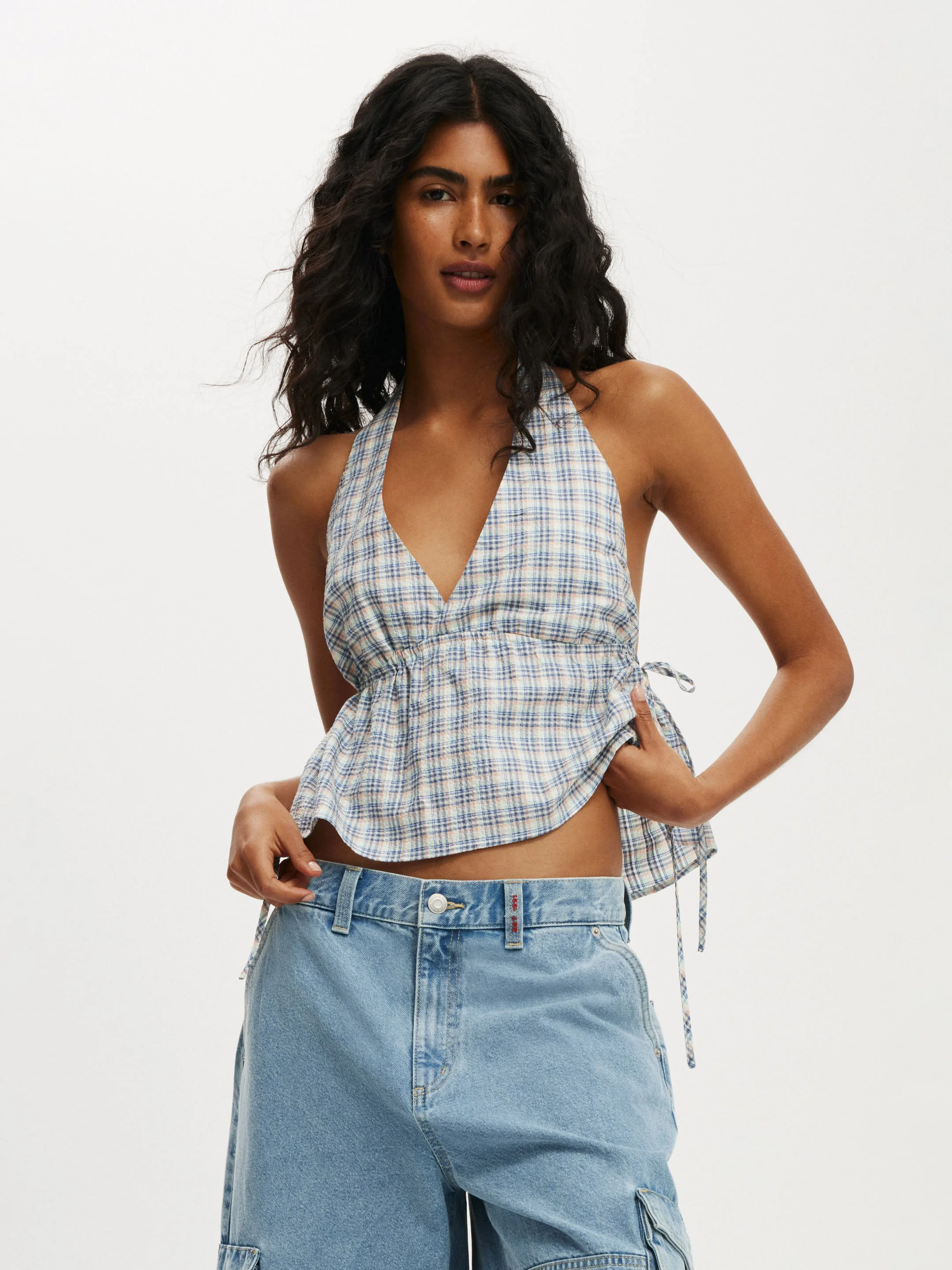 COTTON:ON Áo Kiểu Hở Lưng Nữ-Haven Tie Side Halter Top