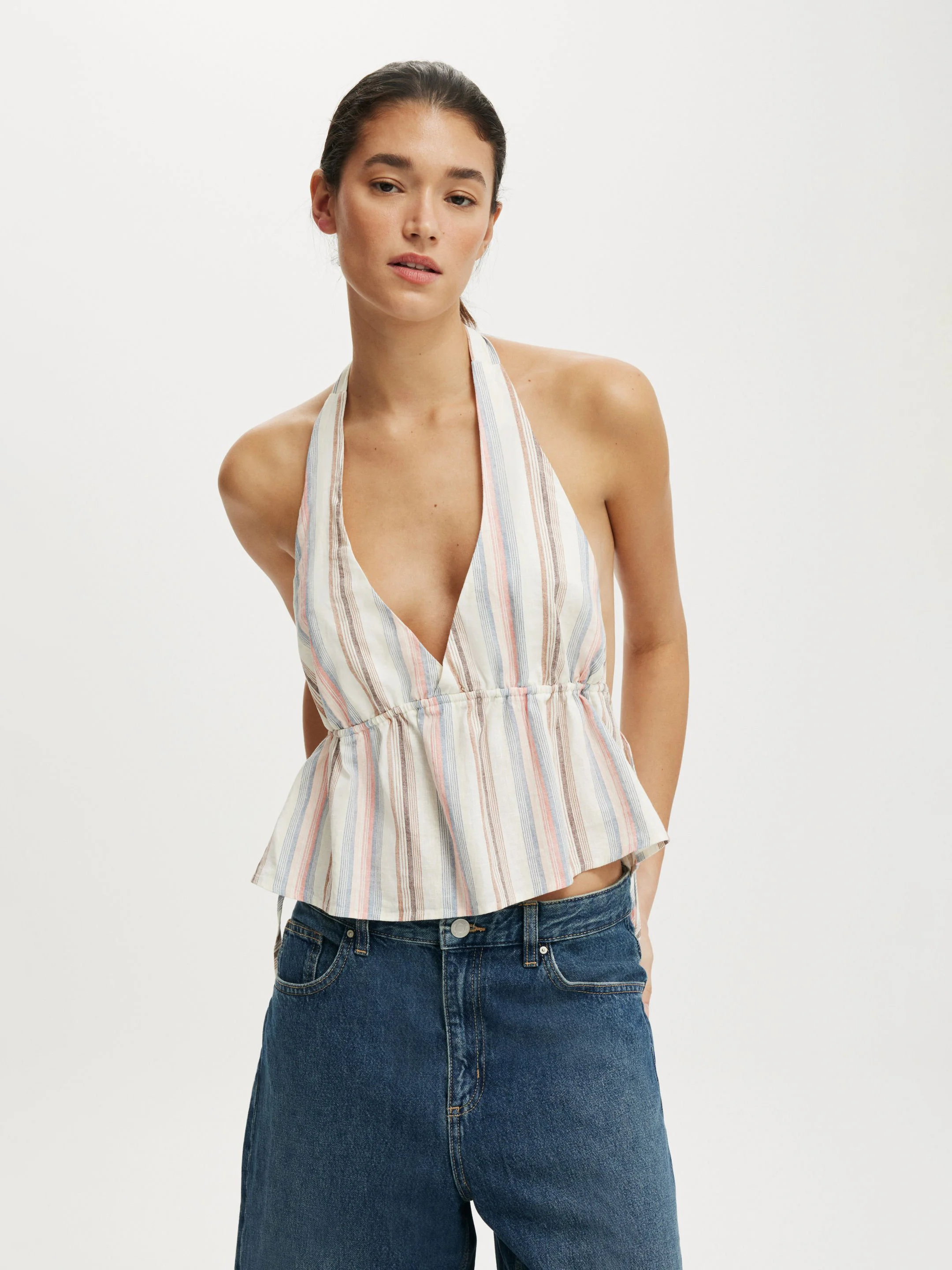 COTTON:ON Áo Kiểu Hở Lưng Nữ-Haven Tie Side Halter Top
