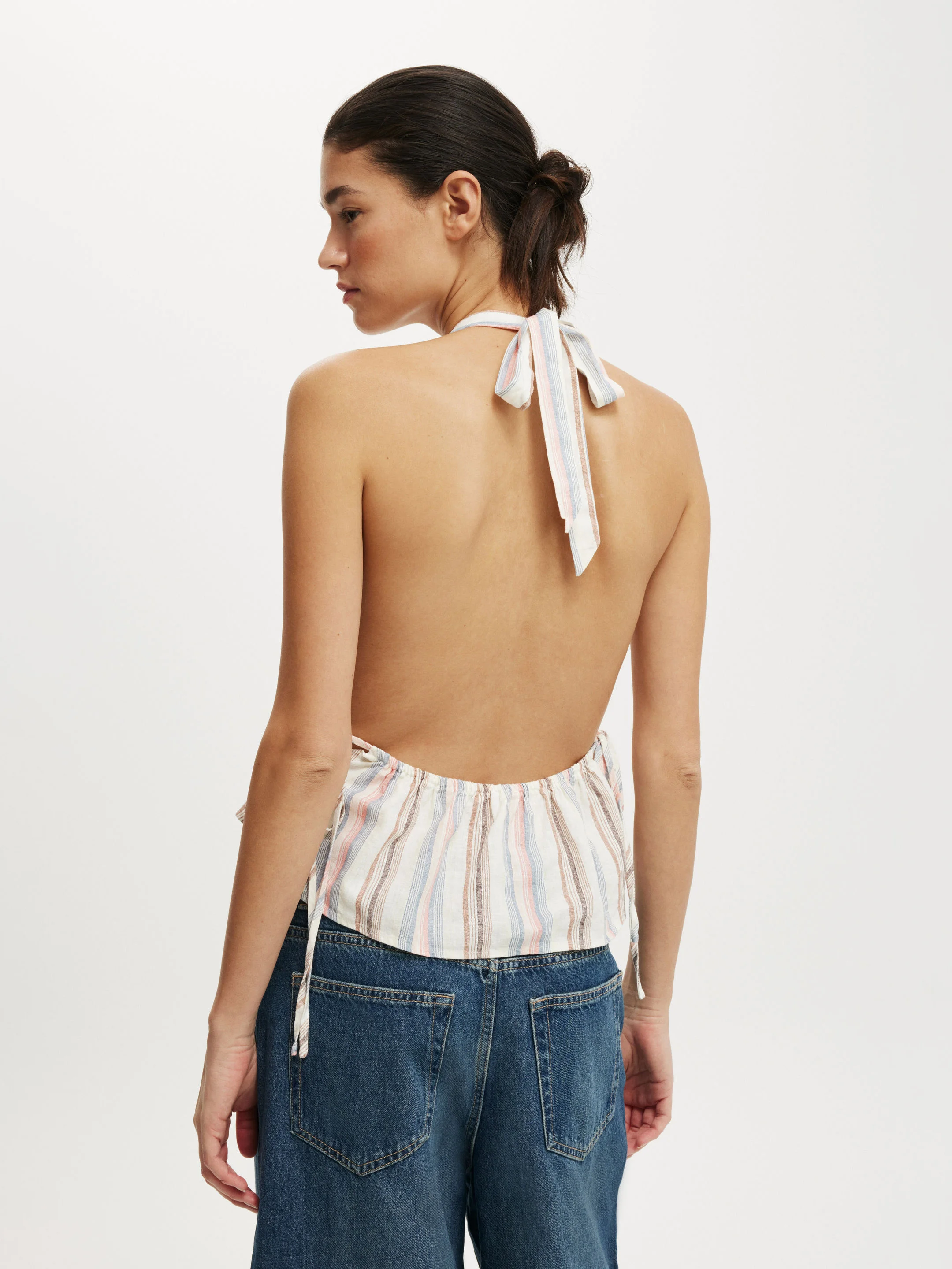 COTTON:ON Áo Kiểu Hở Lưng Nữ-Haven Tie Side Halter Top