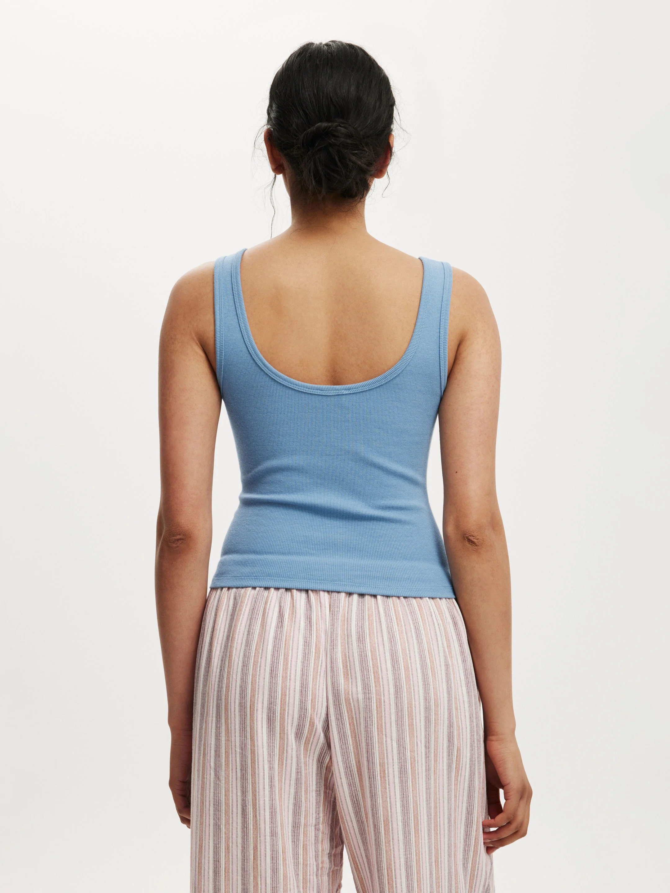 COTTON:ON Áo Thun Cộc Tay Nữ-Elsie Henley Tank