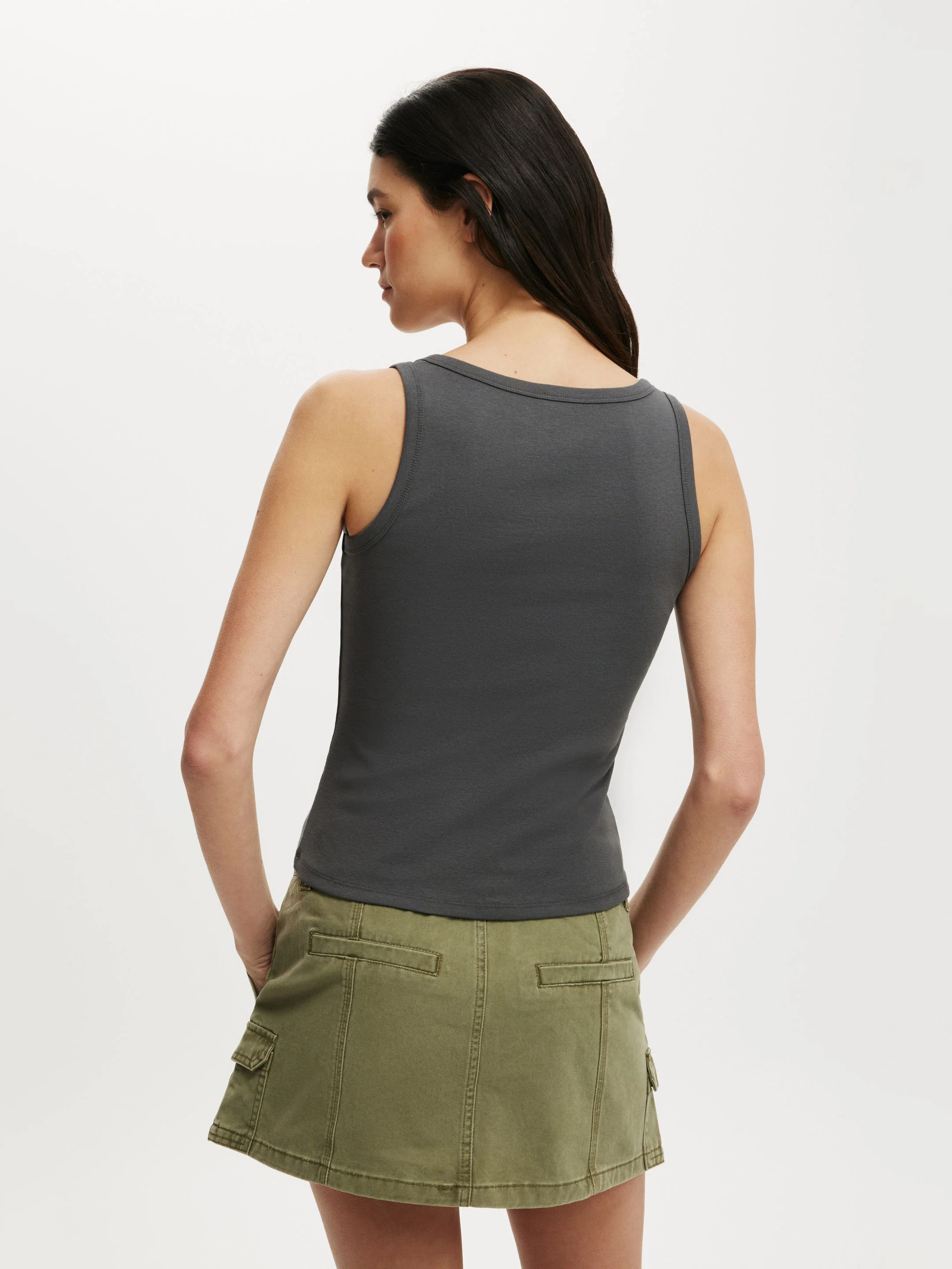 COTTON:ON Áo Thun Kiểu Cộc Tay Nữ-Lily Button Through Tank