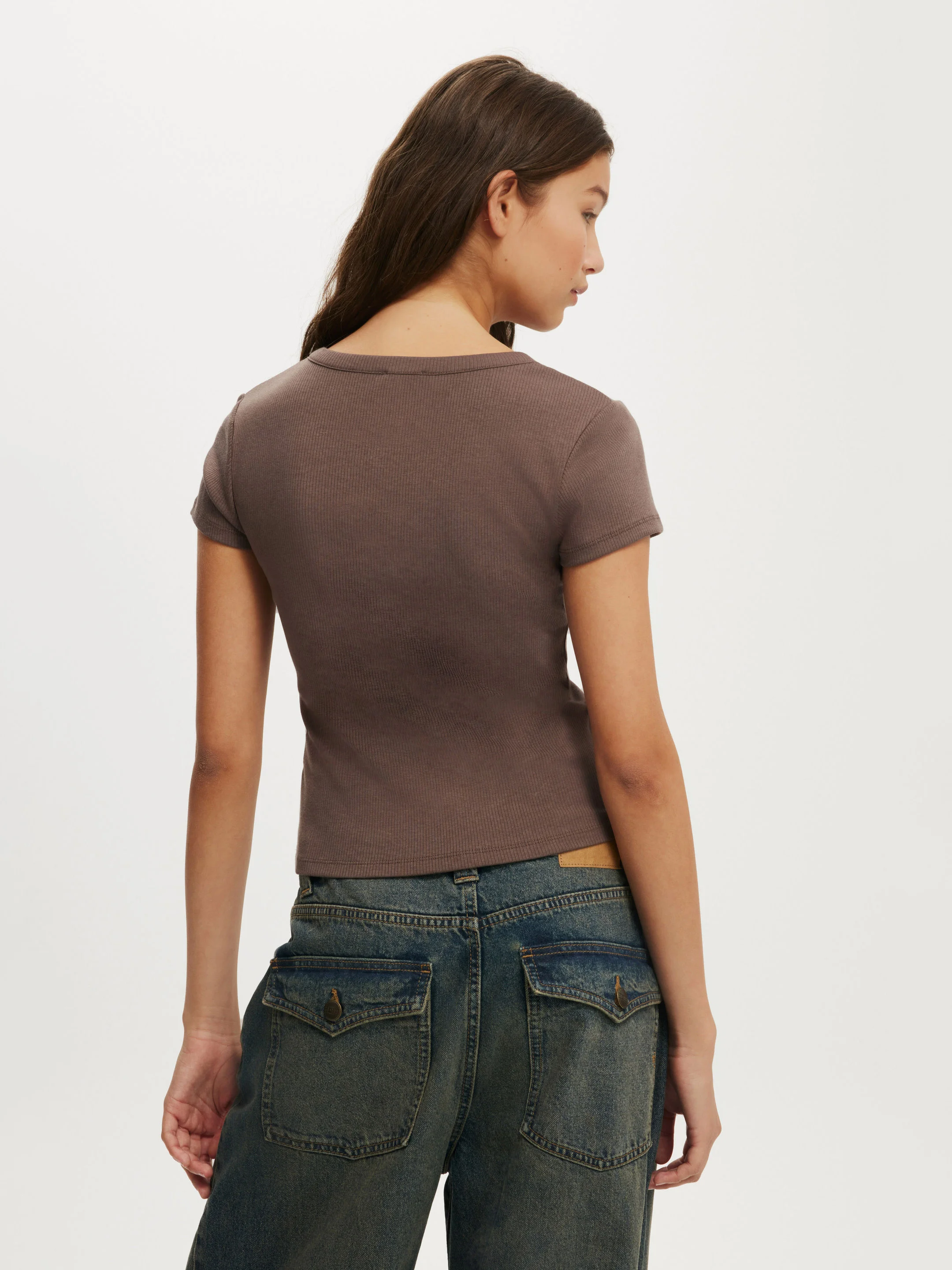 COTTON:ON Áo Thun Kiểu Ngắn Tay Nữ-Christy Henley Tee