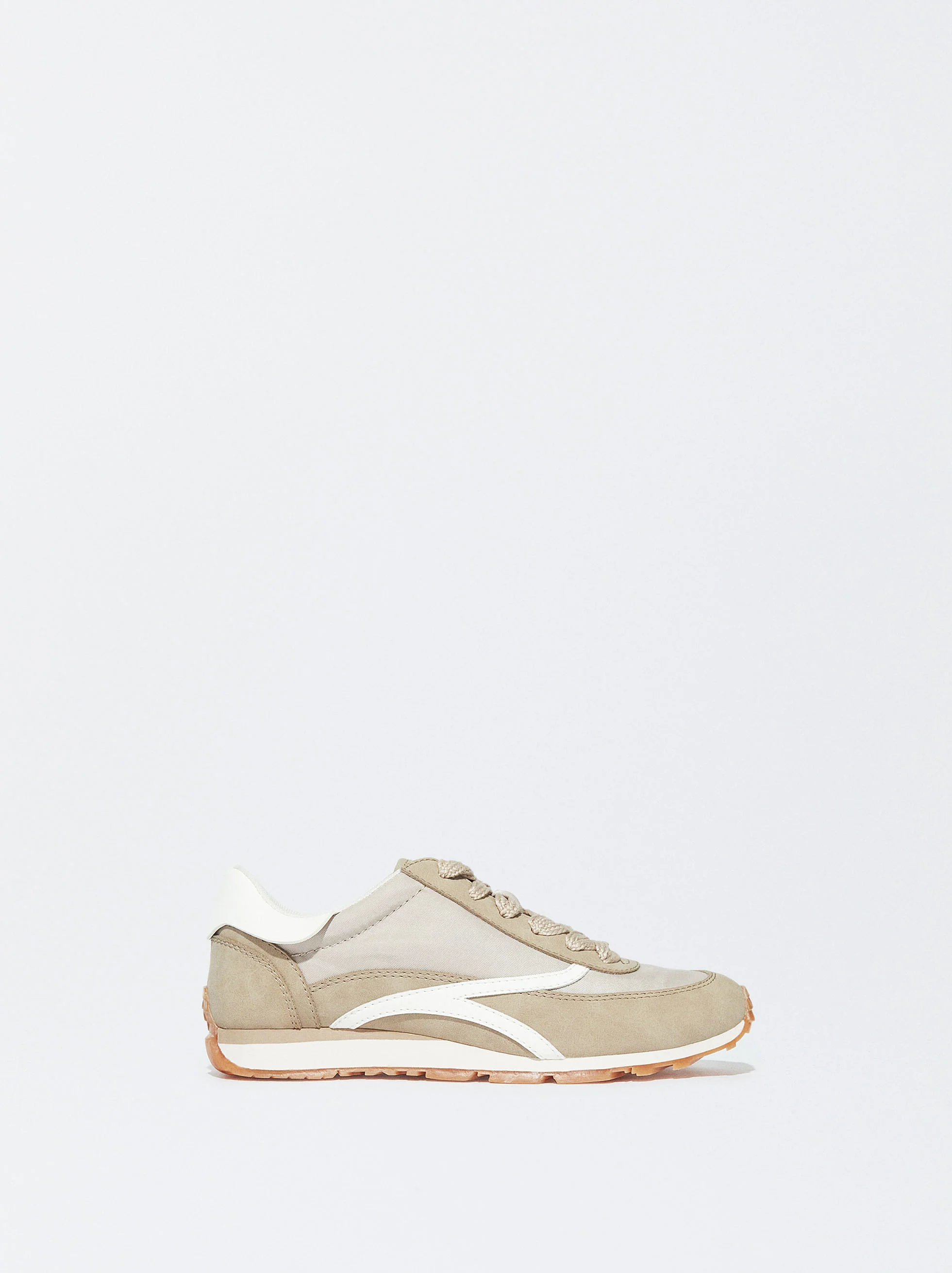 PARFOIS Giày Thể Thao Nữ Running Nylon Beige