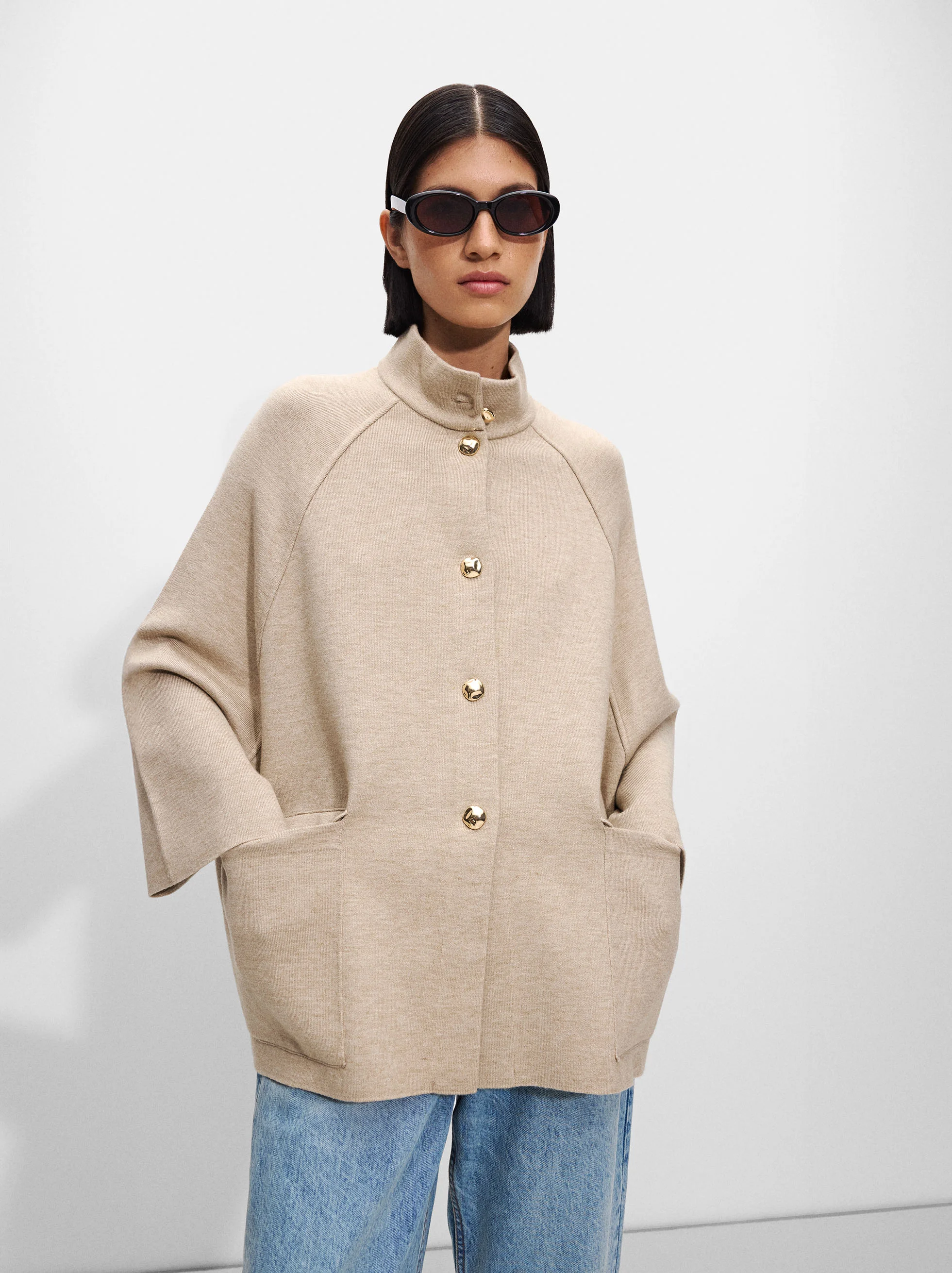 PARFOIS Áo Poncho Knit