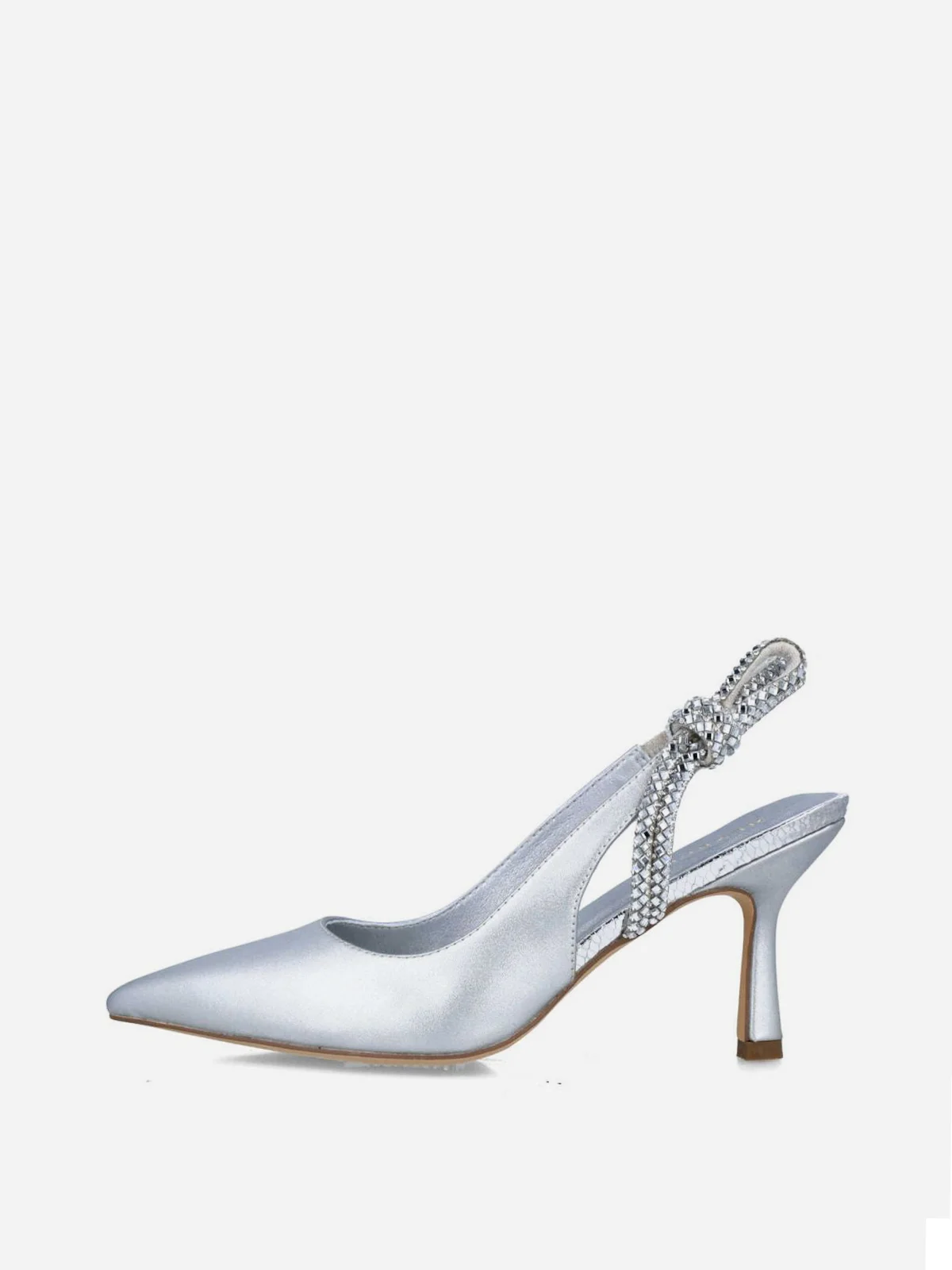 MENBUR Giày Cao Gót Zapato Salon Metalizado Destalonado Detalle Strass