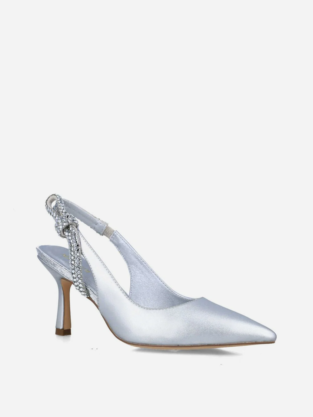MENBUR Giày Cao Gót Zapato Salon Metalizado Destalonado Detalle Strass