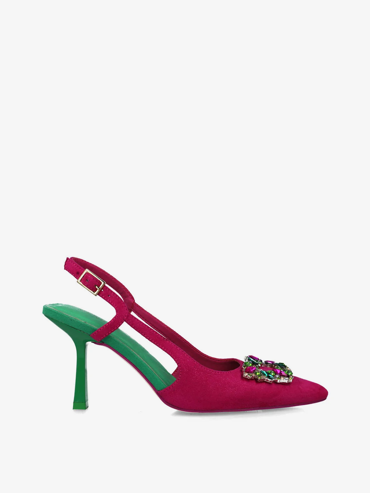MENBUR Giày Cao Gót Zapato Salon Destalonado Microfibra Aplique Strass