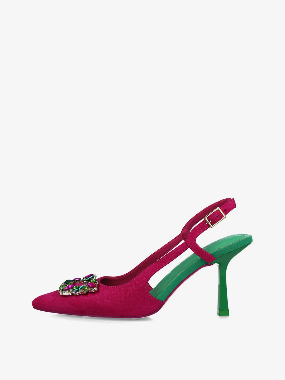 MENBUR Giày Cao Gót Zapato Salon Destalonado Microfibra Aplique Strass