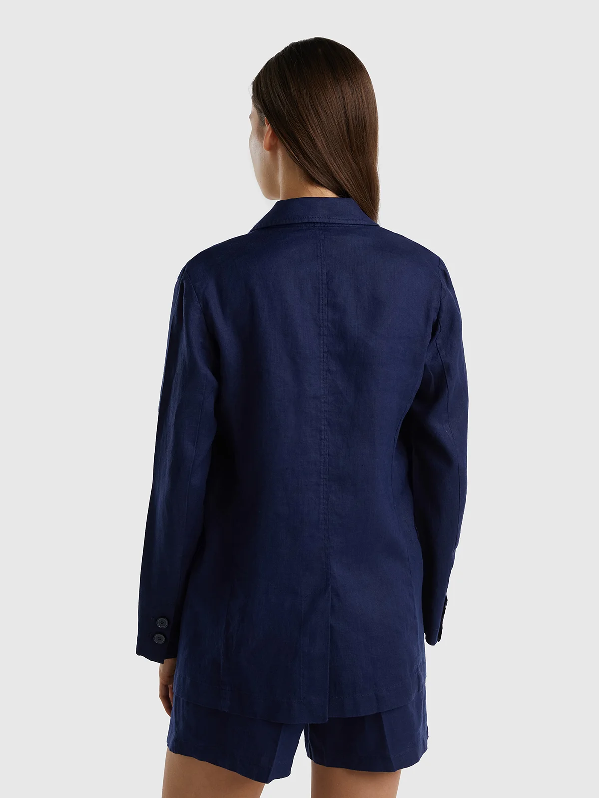 UNITED COLORS OF BENETTON Áo Khoác Nữ Blazer In Pure Linen