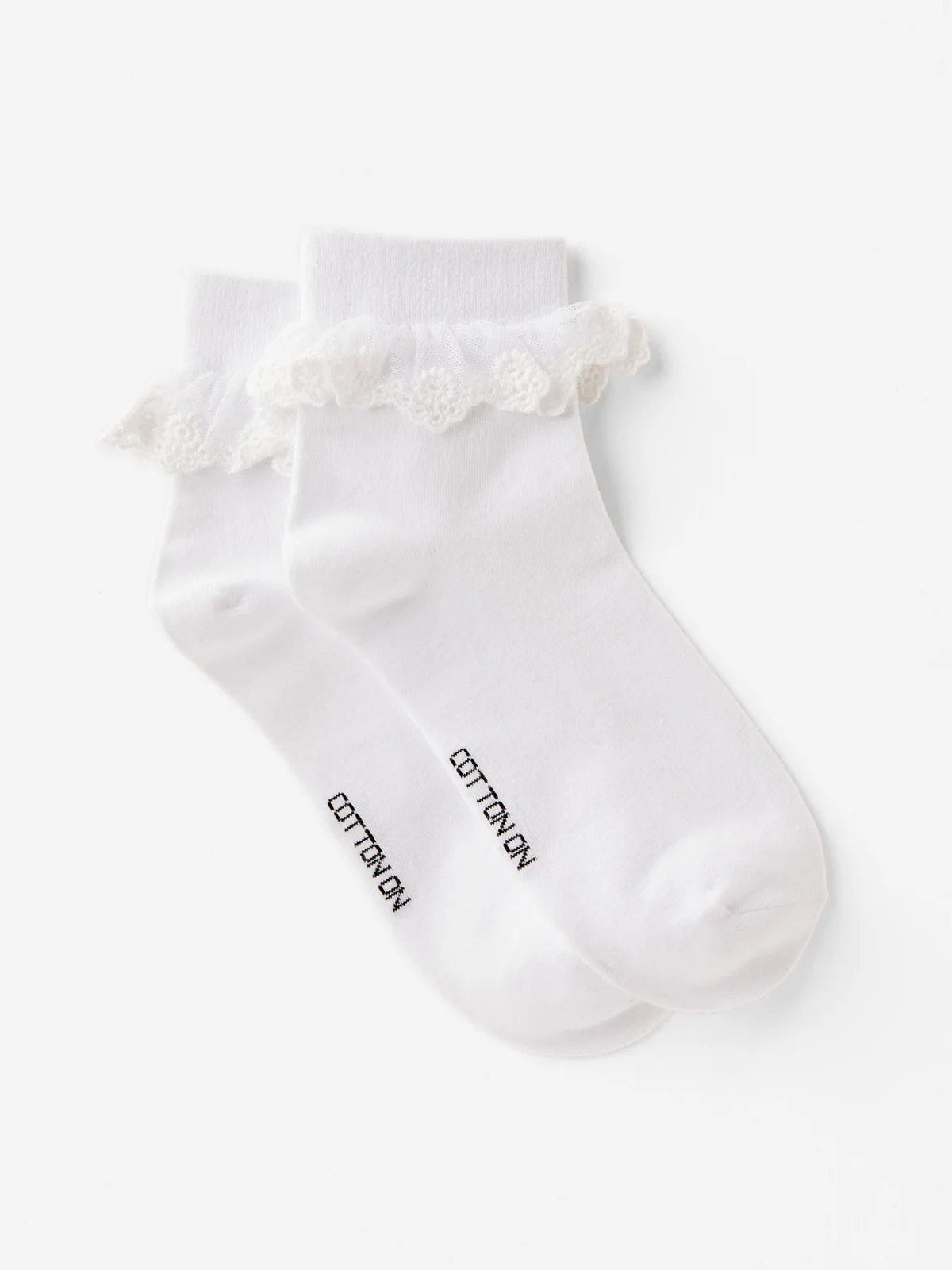 COTTON:ON RUBI Bộ 2 Vớ Ngắn-The Perfect Pair Pretty Frill Sock