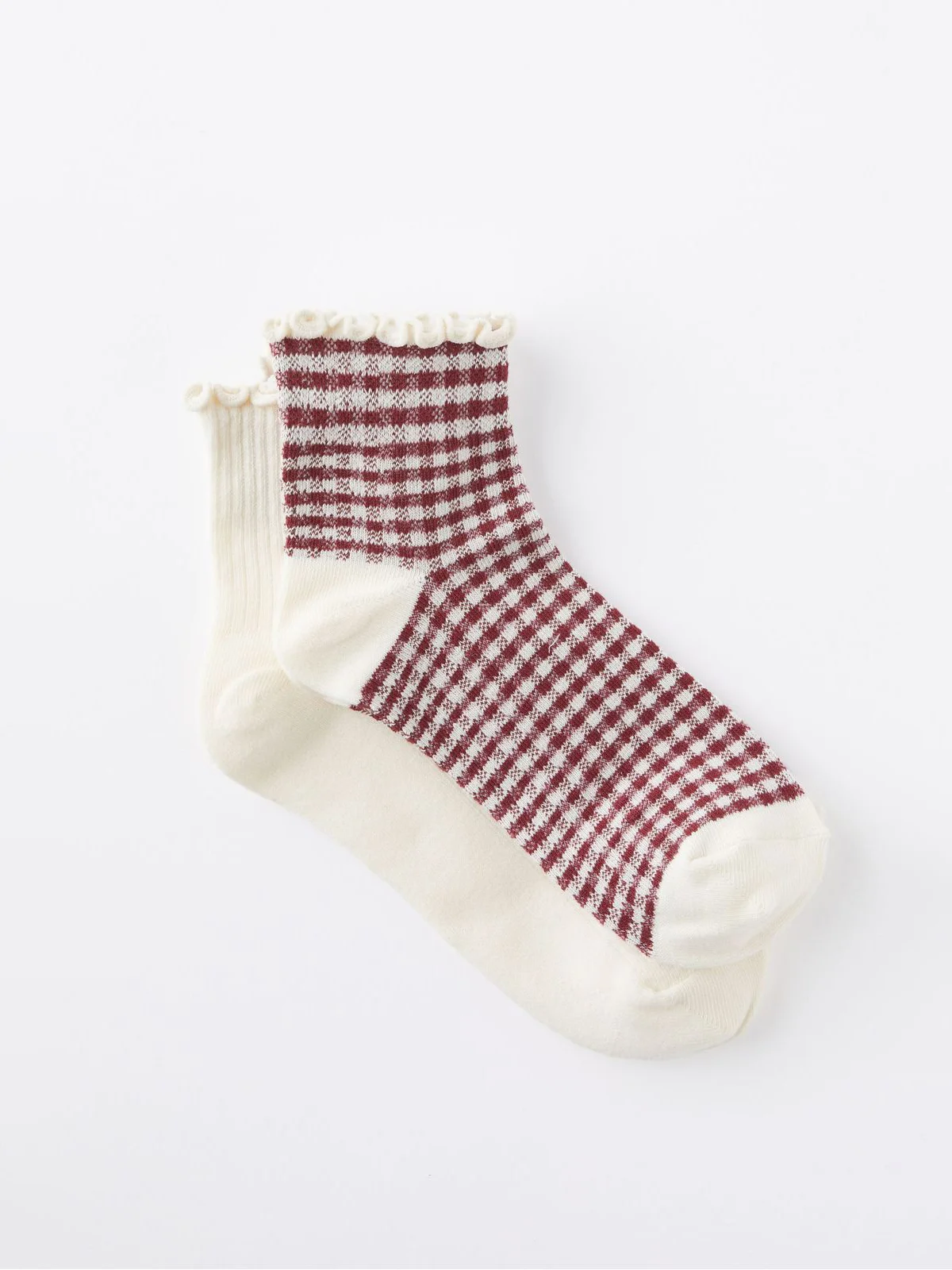 COTTON:ON RUBI Bộ 2 Vớ Ngắn Nữ-The Perfect Pair Frill Rib Ankle 2Pk
