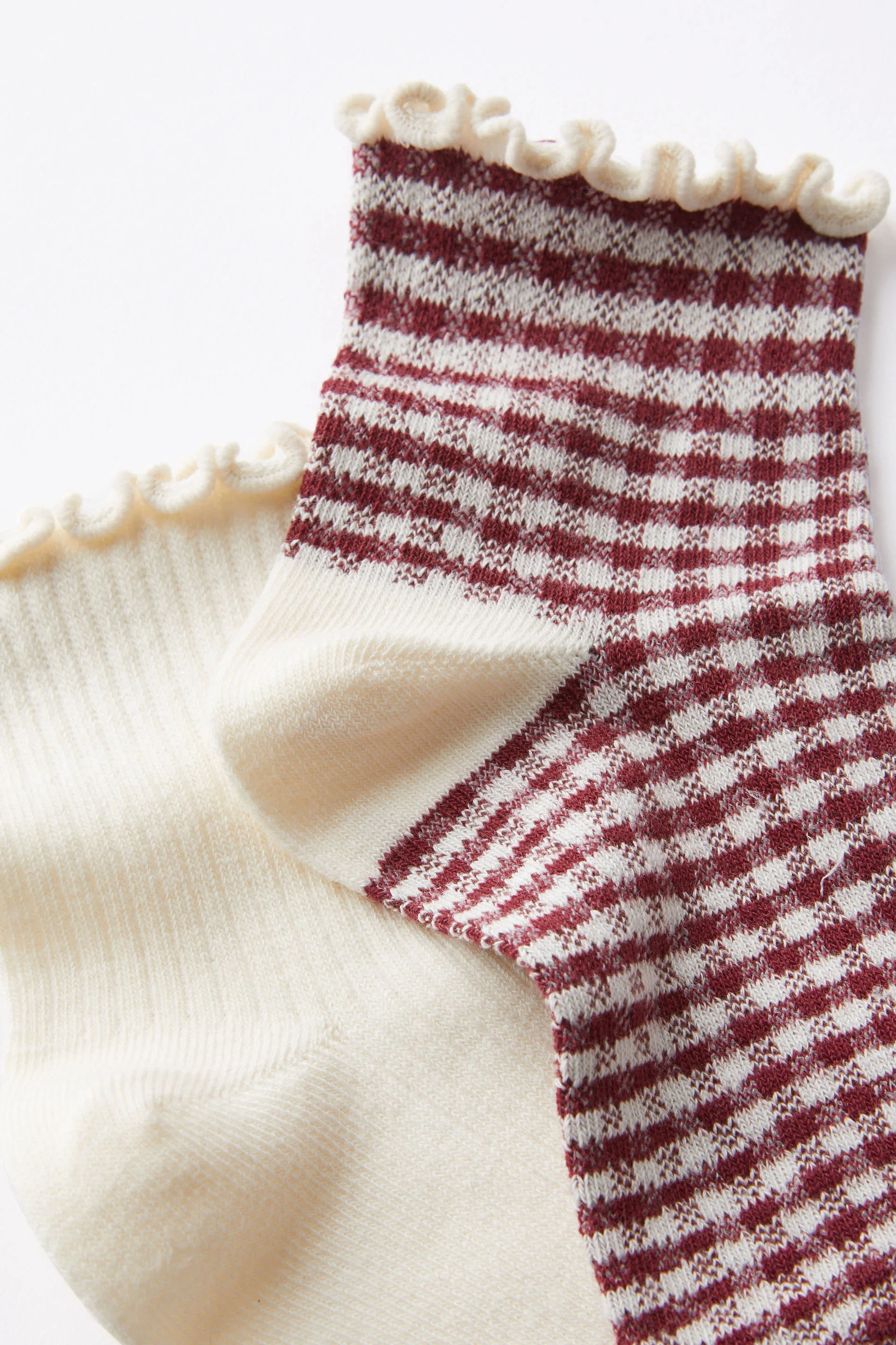 COTTON:ON RUBI Bộ 2 Vớ Ngắn Nữ-The Perfect Pair Frill Rib Ankle 2Pk
