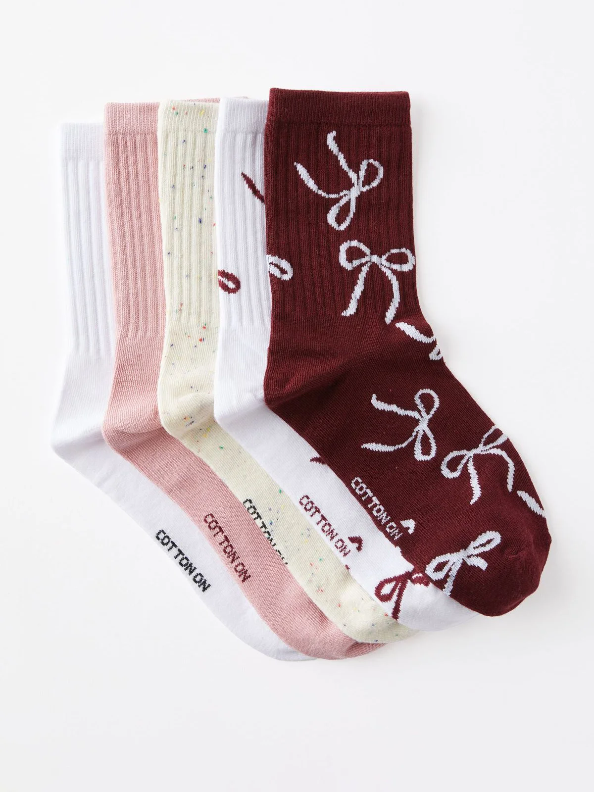 COTTON:ON RUBI Bộ 5 Đôi Vớ Dài-5Pk Crew Sock