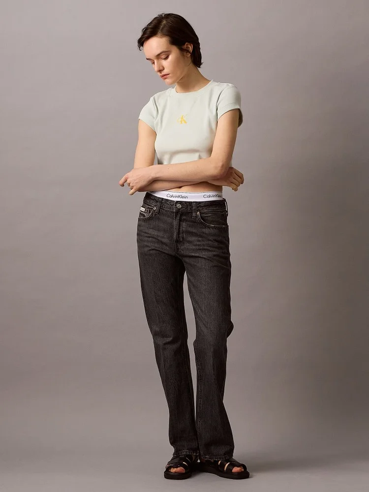 CK JEANS Quần Jeans Nữ Relaxed Bootcut Fit