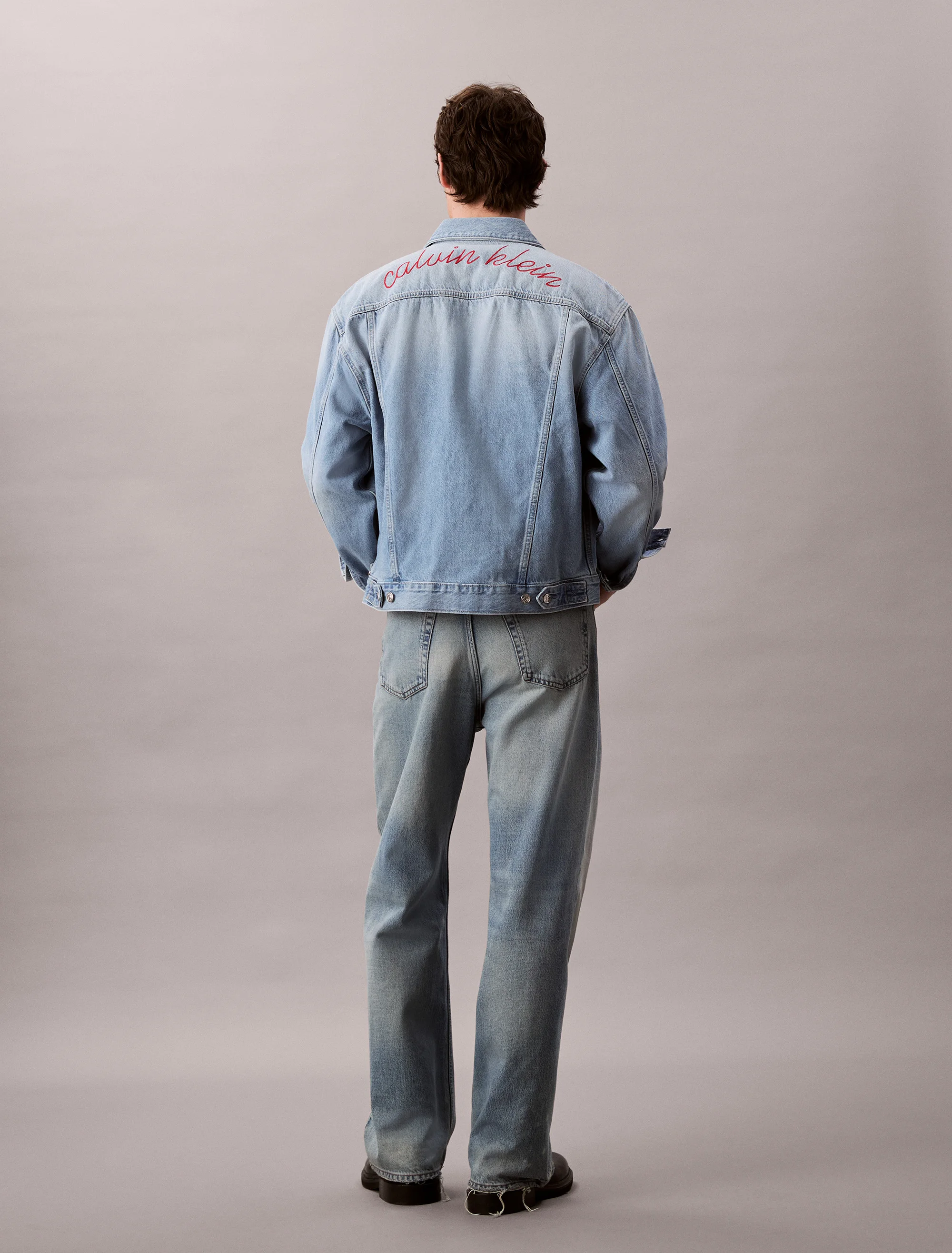 CK JEANS Áo Khoác Nam 90S Reflection Blue Trucker