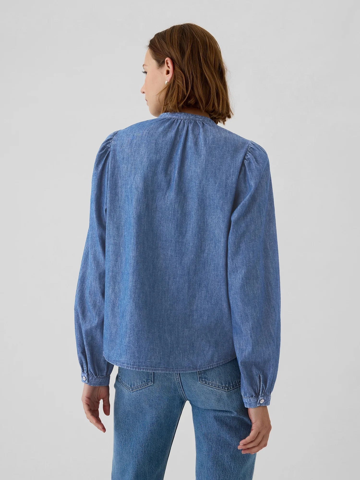GAP Áo Sơ Mi Denim Nữ