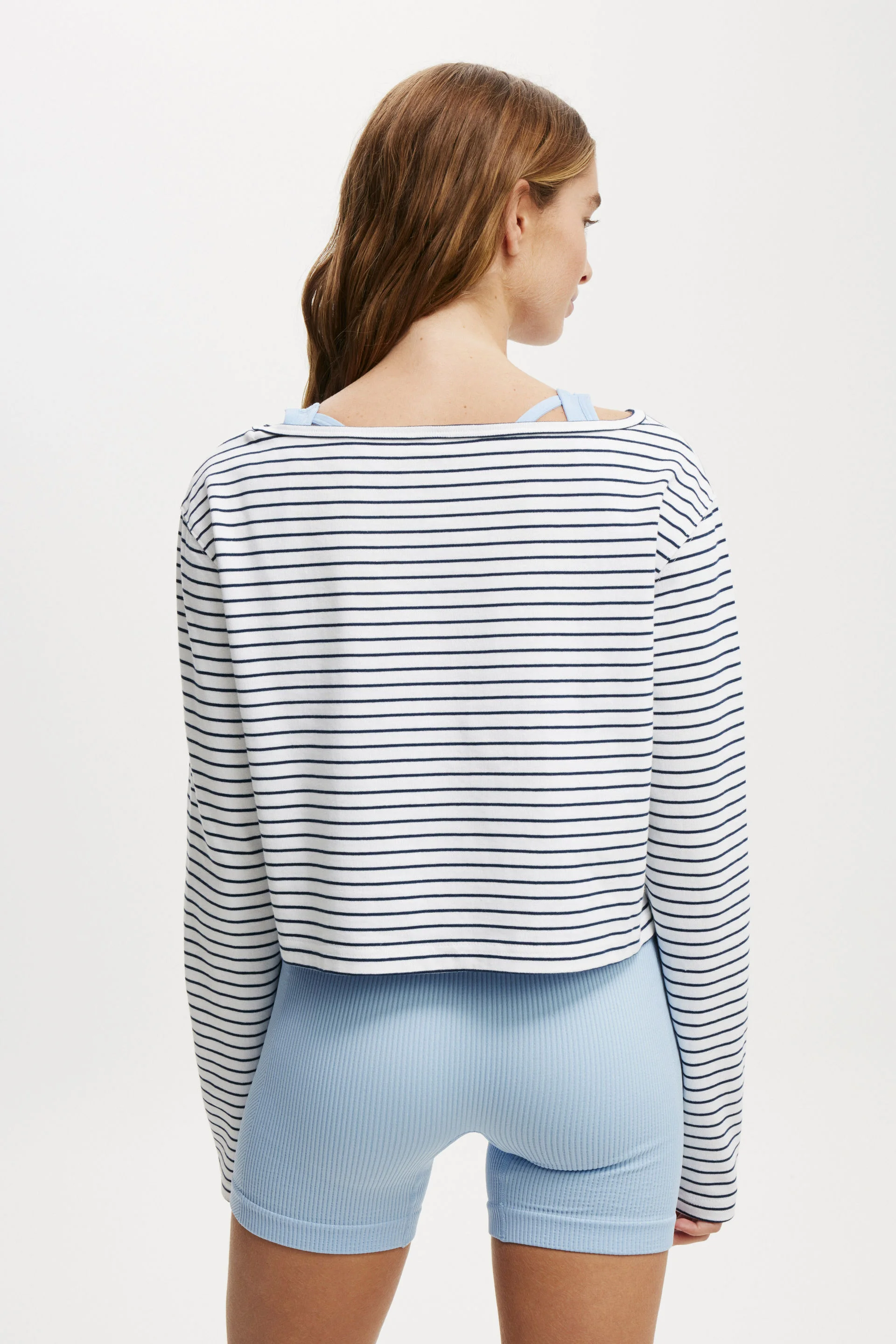 COTTON:ON BODY Áo Thun Dài Tay Nữ-Active Stripe Longsleeve