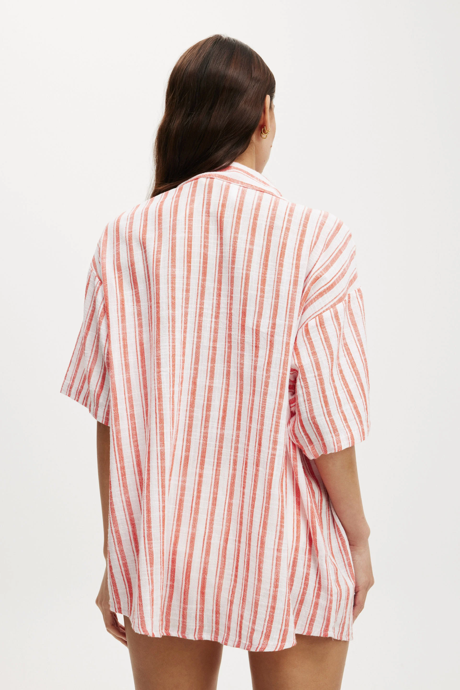 COTTON:ON BODY Áo Sơ Mi Ngắn Tay Nữ-The Essential Short Sleeve Beach Shirt Asia Fit