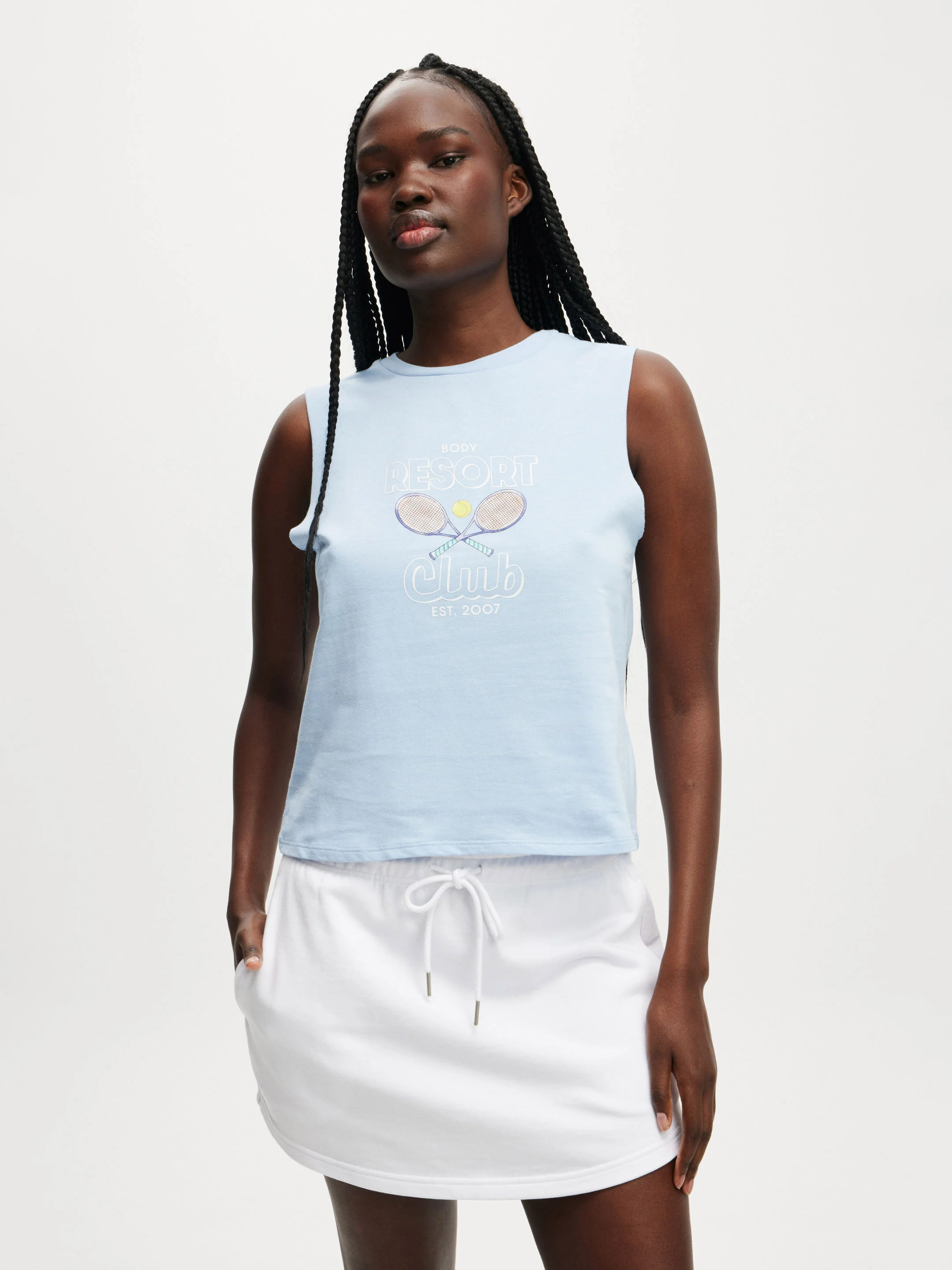 COTTON:ON BODY Áo Thun Cộc Tay Nữ-Active Graphic Crew Tank