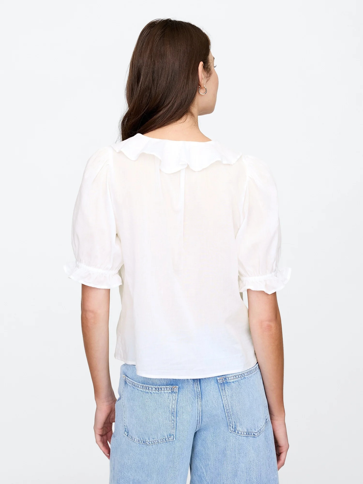 GAP Áo Sơ Mi Tay Ngắn Nữ