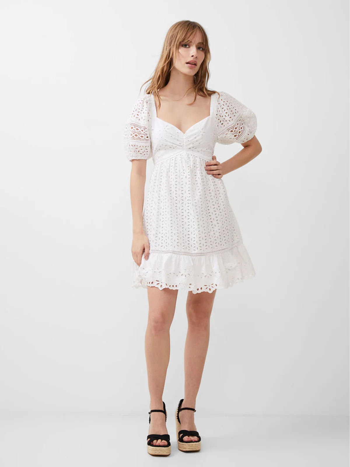 FRENCH CONNECTION Đầm Nữ Alissa Cotton Broderie Dress