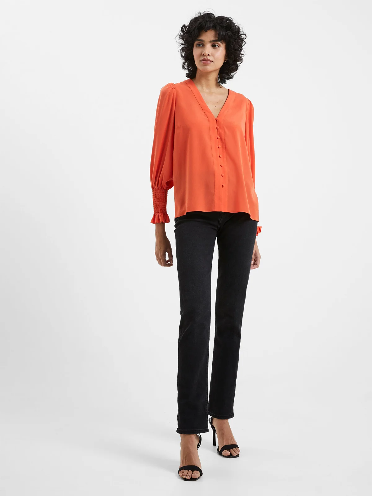 FRENCH CONNECTION Áo Kiểu Nữ Crepe V Neck Blouse