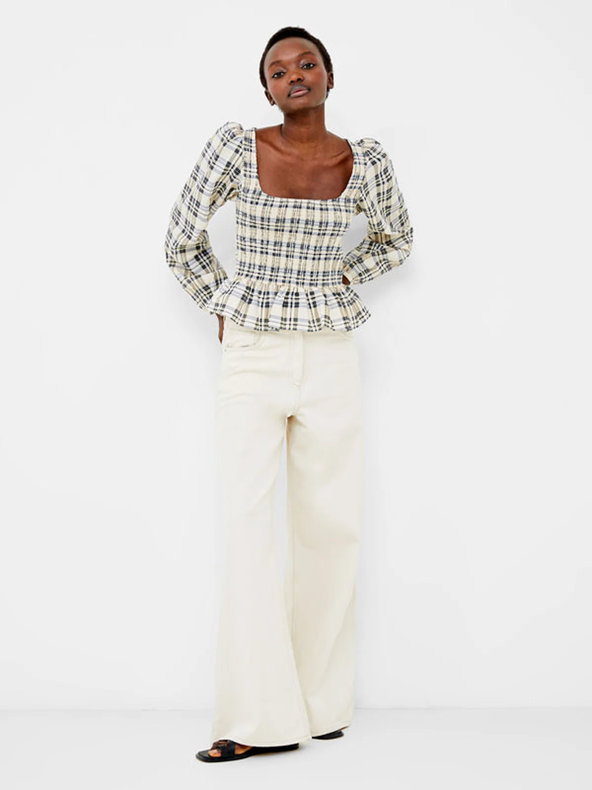 FRENCH CONNECTION Áo Kiểu Nữ Ivy Check Top