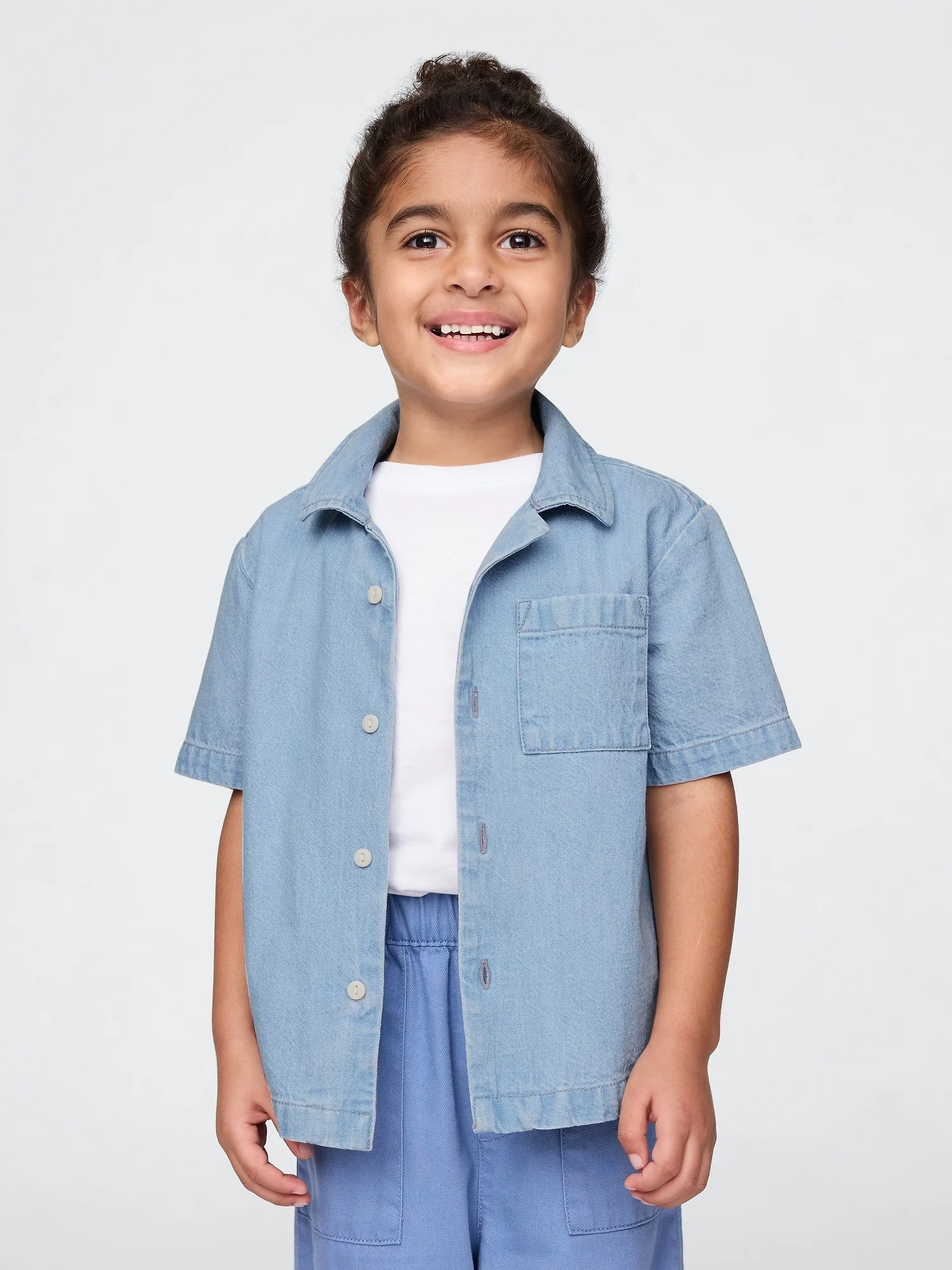 GAP Áo Sơ Mi Denim Em Bé