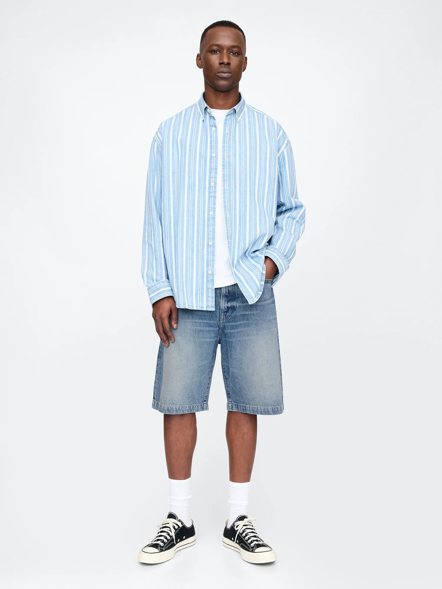 GAP Quần Short Jeans Nam