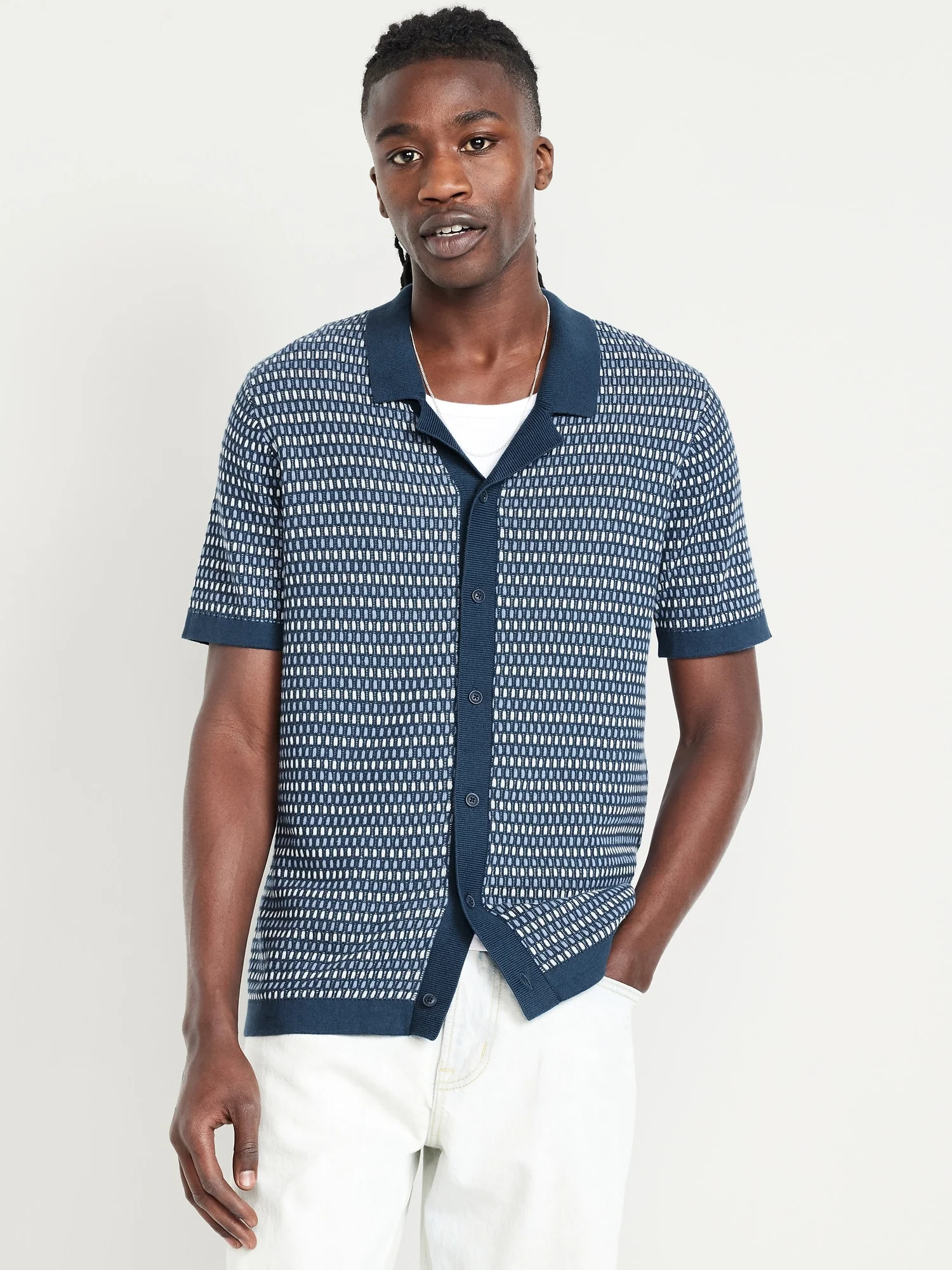 OLD NAVY Áo Sweater Tay Ngắn Nam