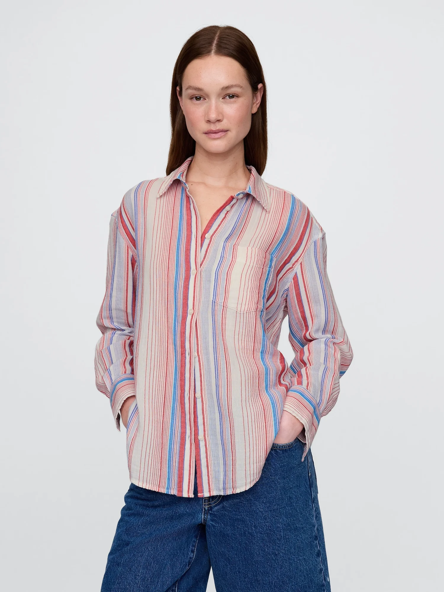 GAP Áo Sơ Mi Nữ