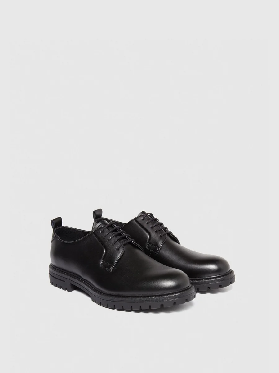 SISLEY Giày Nam Leather Derby Shoes
