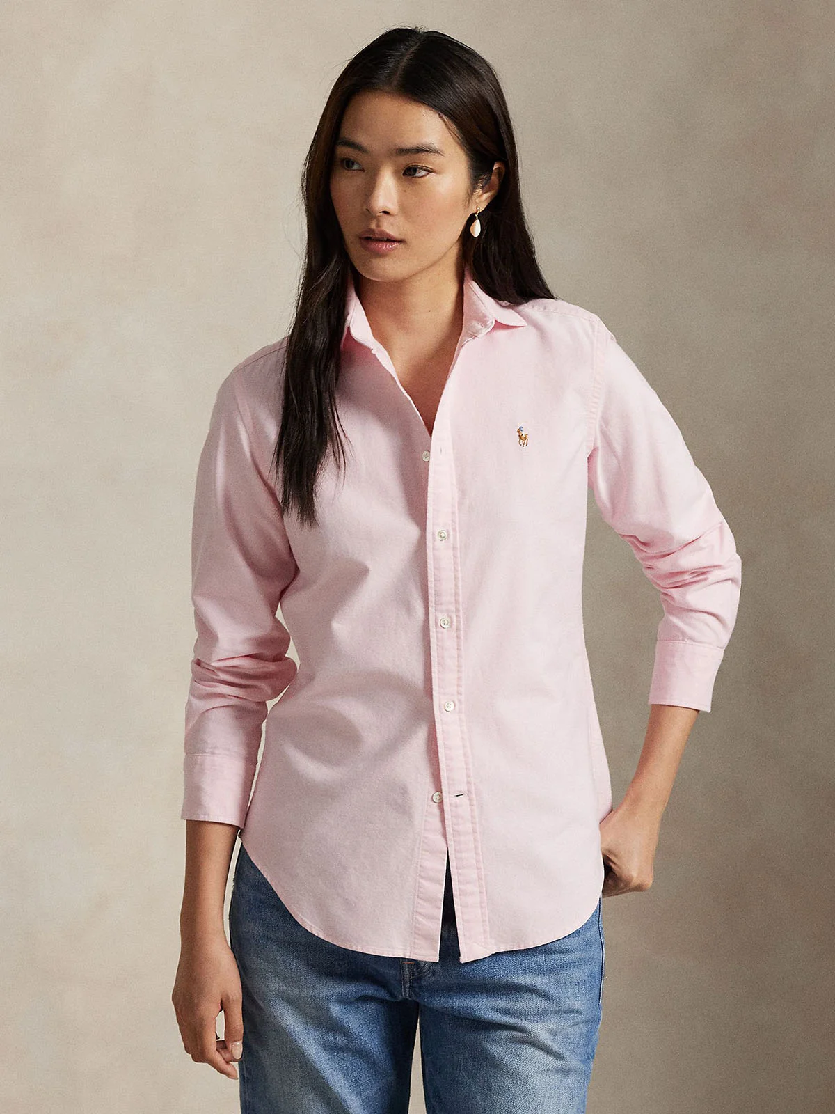 POLO RALPH LAUREN Áo Sơ Mi Nữ Tay Dài Slim Fit Oxford Shirt