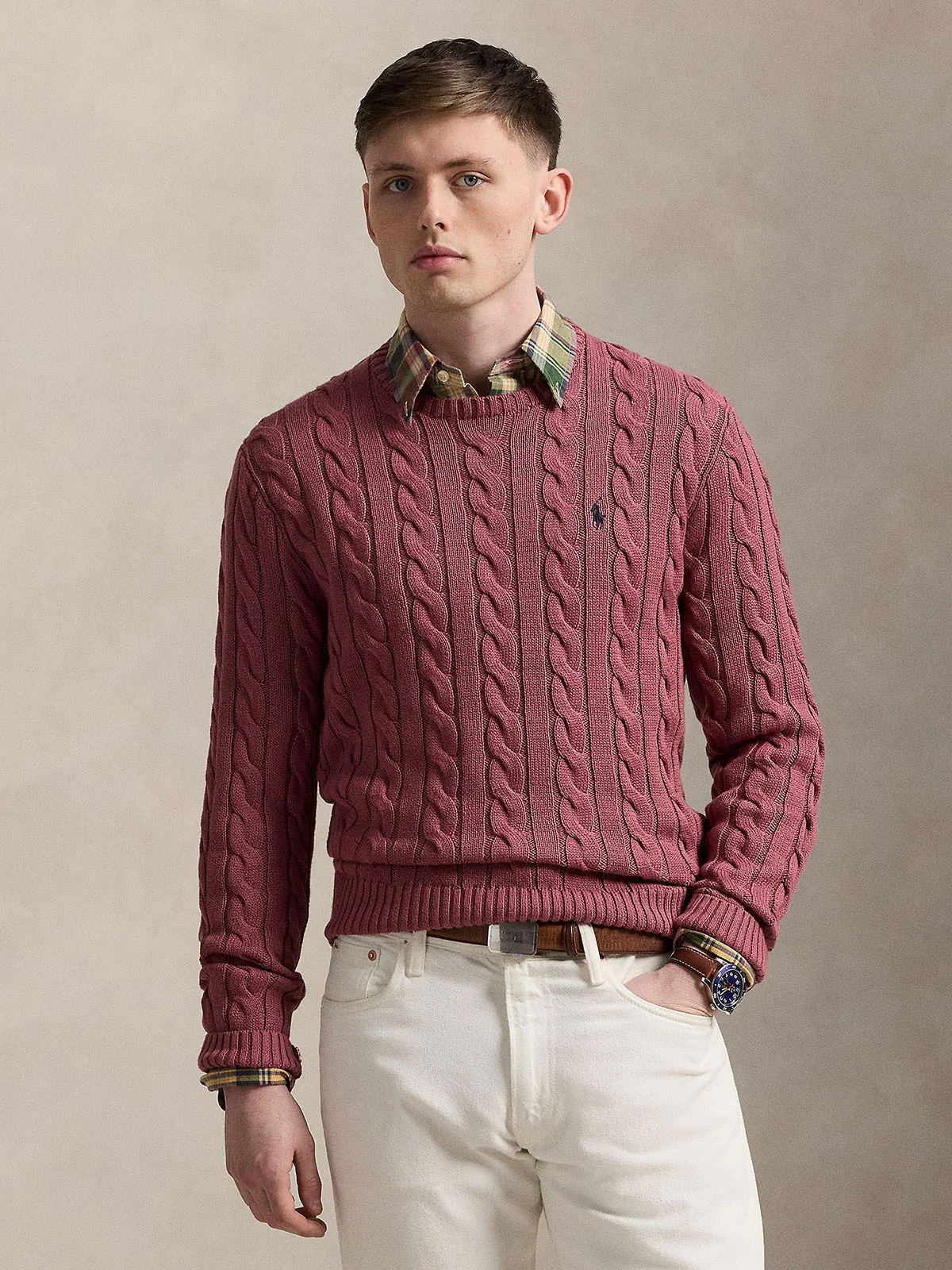POLO RALPH LAUREN Áo Sweater Nam Tay Dài Cable-Knit Cotton Sweater