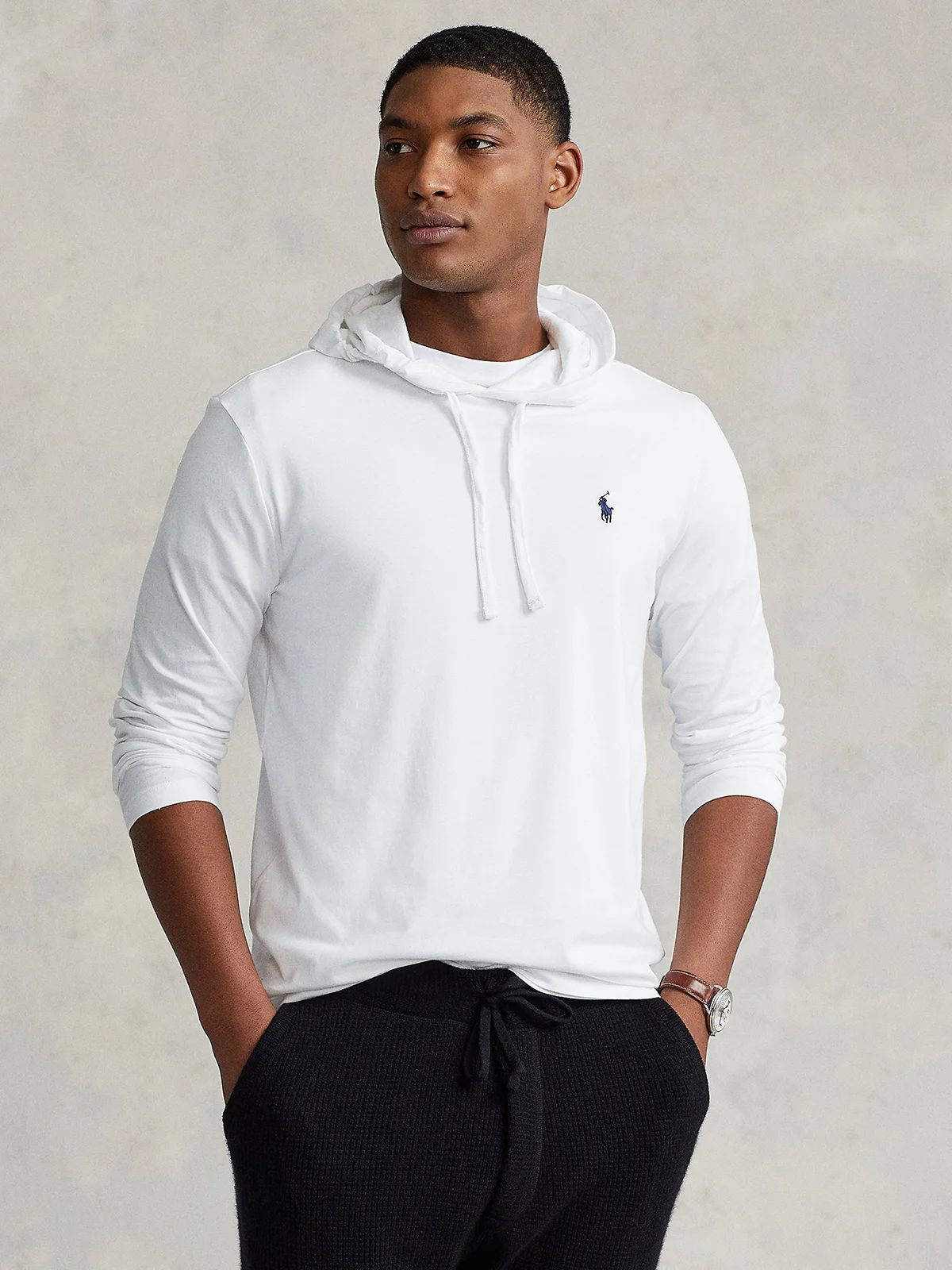 POLO RALPH LAUREN Áo Hoodie Nam Tay Dài Jersey Hooded T-Shirt