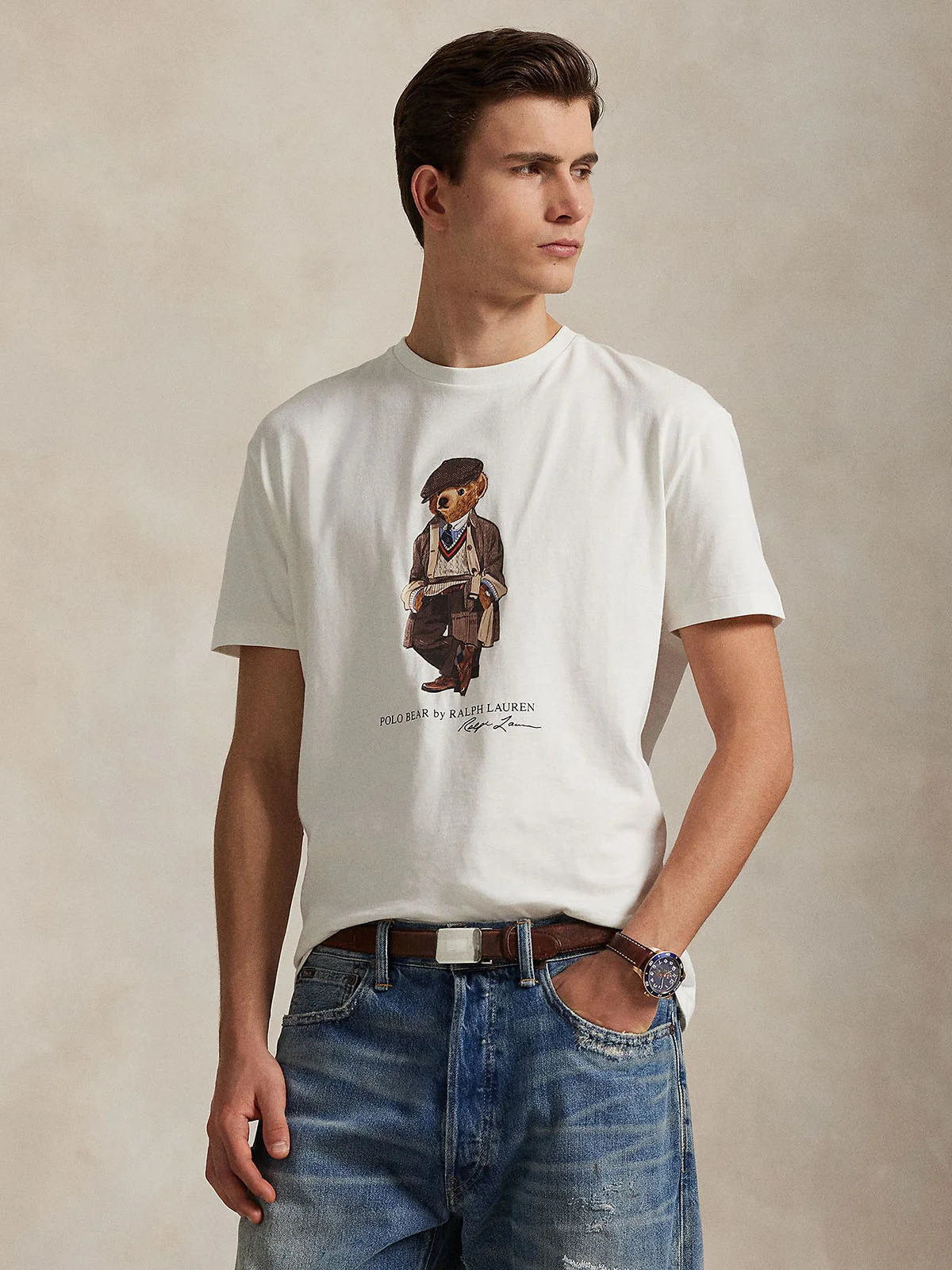 POLO RALPH LAUREN Áo Thun Nam Tay Ngắn Custom Slim Fit Polo Bear Jersey T-Shirt