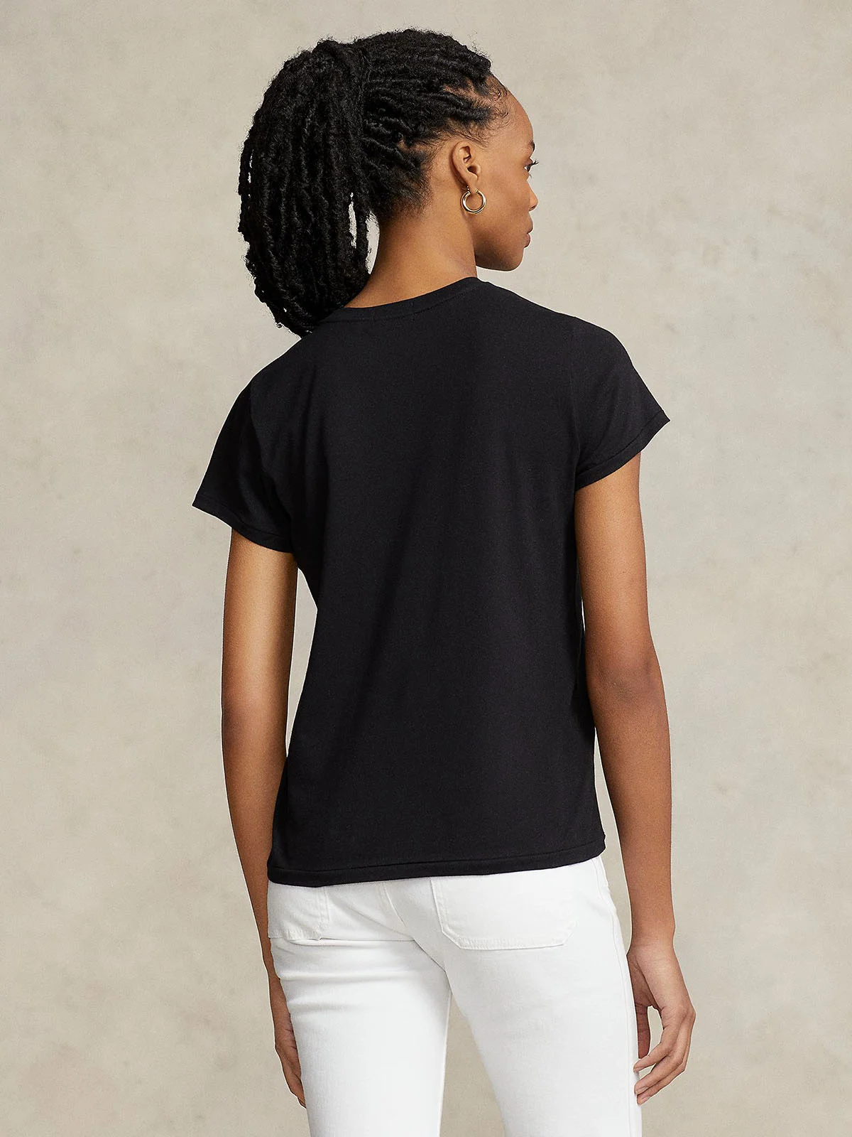 POLO RALPH LAUREN Áo Thun Nữ Tay Ngắn Cotton Jersey Crewneck Tee