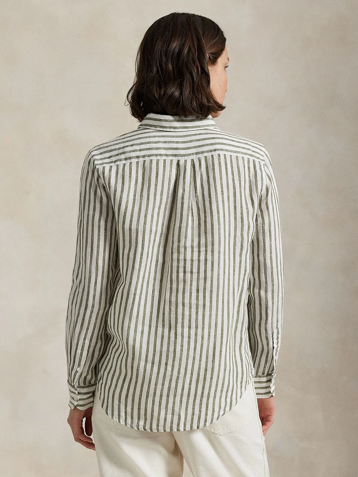 POLO RALPH LAUREN Áo Sơ Mi Nữ Tay Dài Classic Fit Striped Linen Shirt