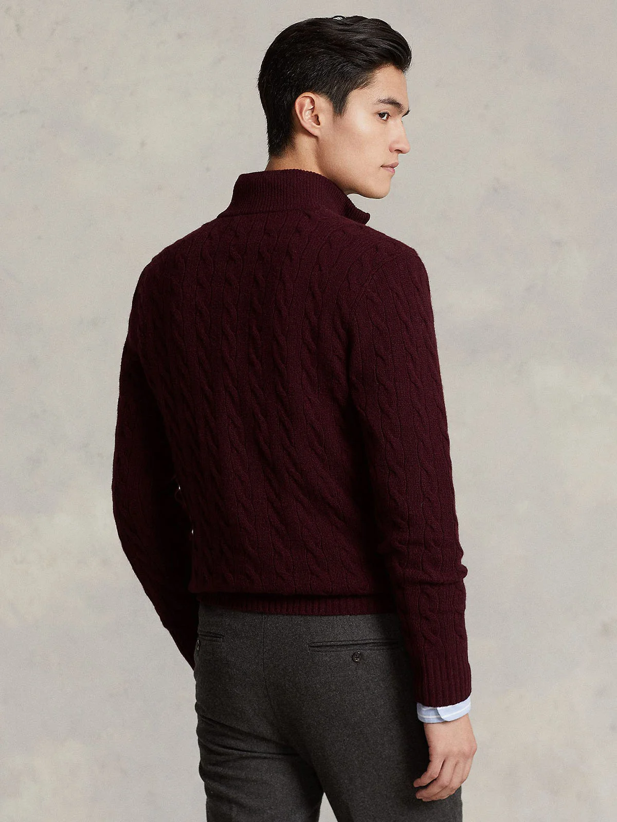 POLO RALPH LAUREN Áo Sweater Nam Tay Dài Cable-Knit Wool-Cashmere Sweater