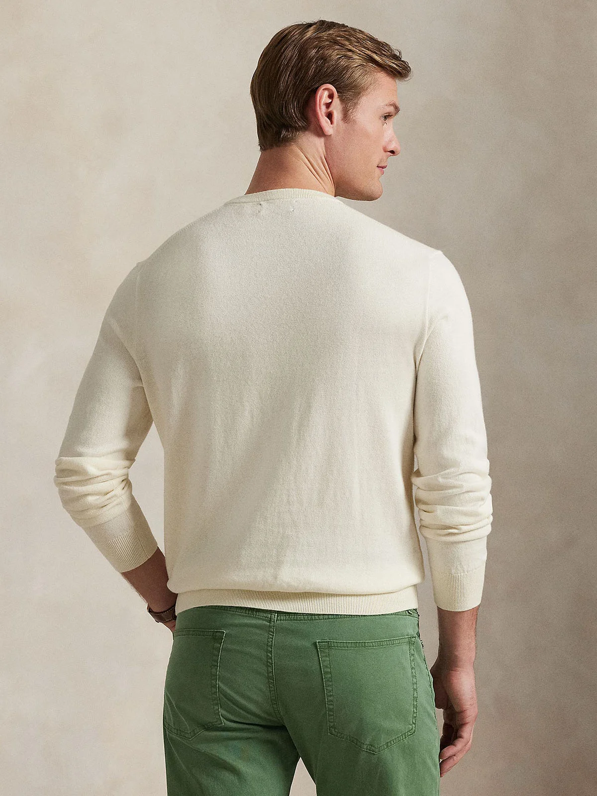 POLO RALPH LAUREN Áo Pullover Nam Tay Dài Cotton-Cashmere Crewneck Sweater
