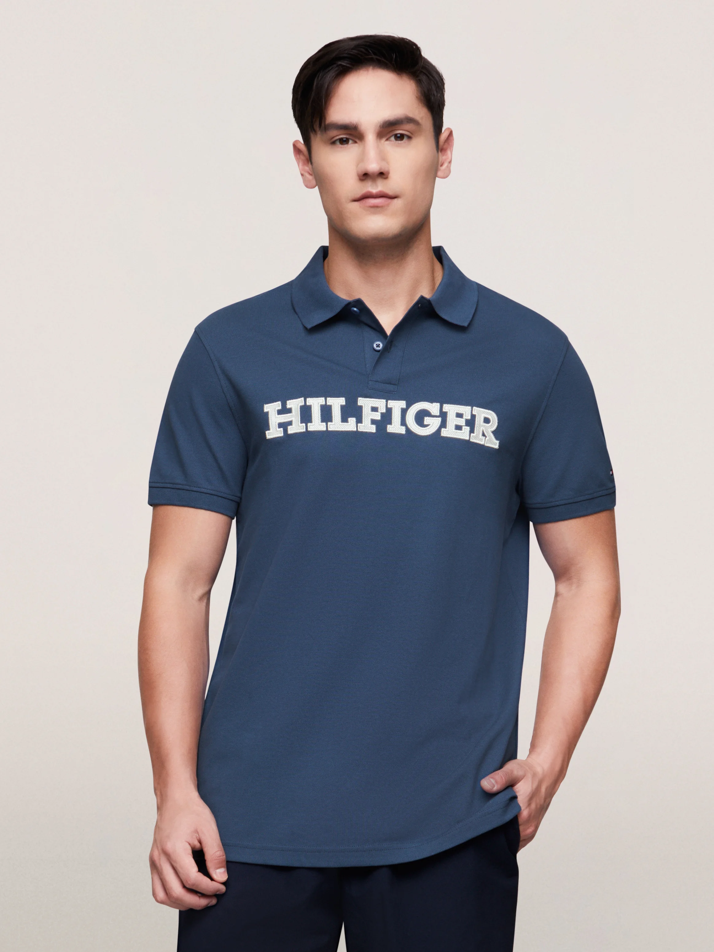 TOMMY HILFIGER Áo Polo Nam Tay Ngắn Monotype Applique Reg Polo
