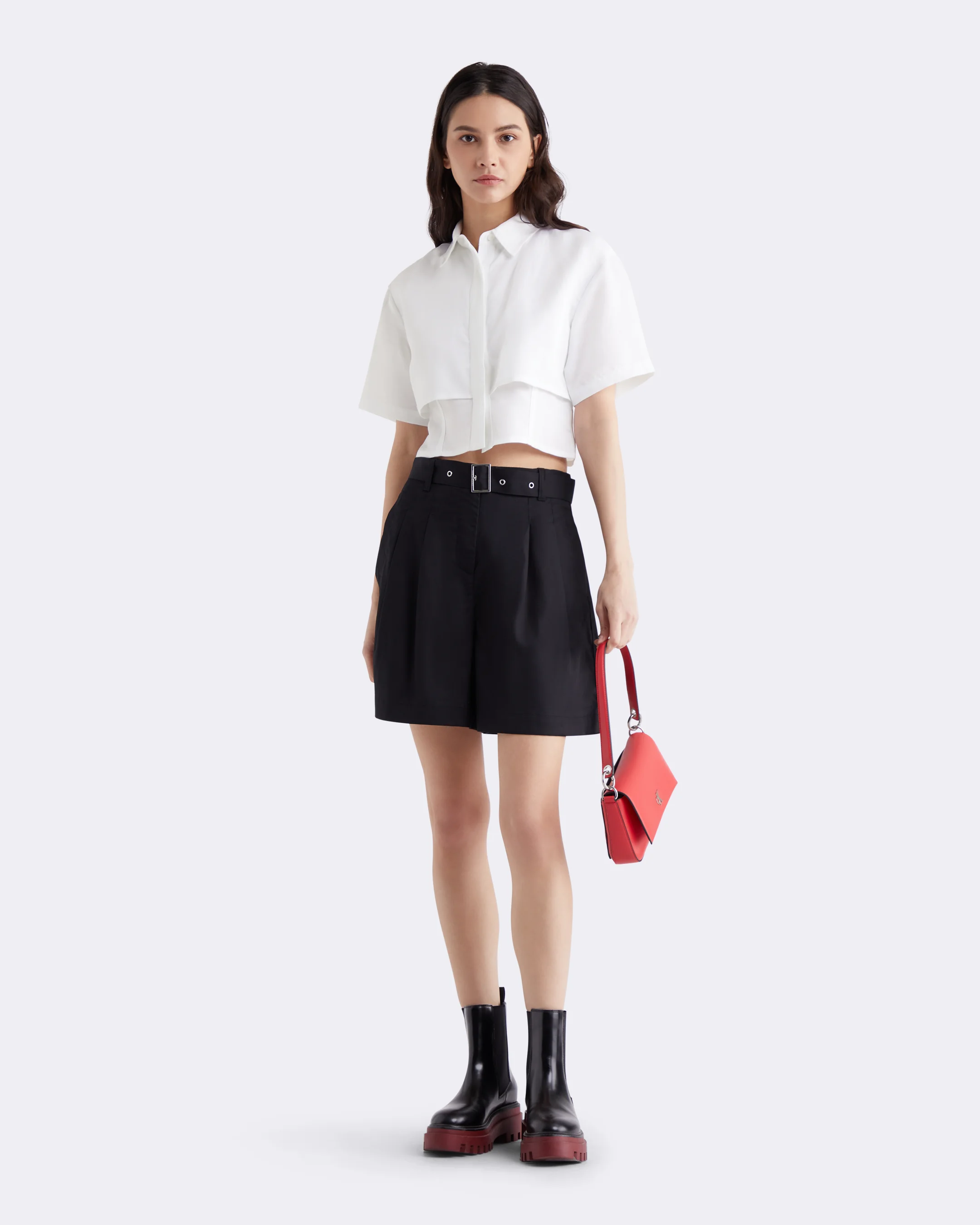 CK JEANS Áo Sơ Mi Nữ Cropped Fit